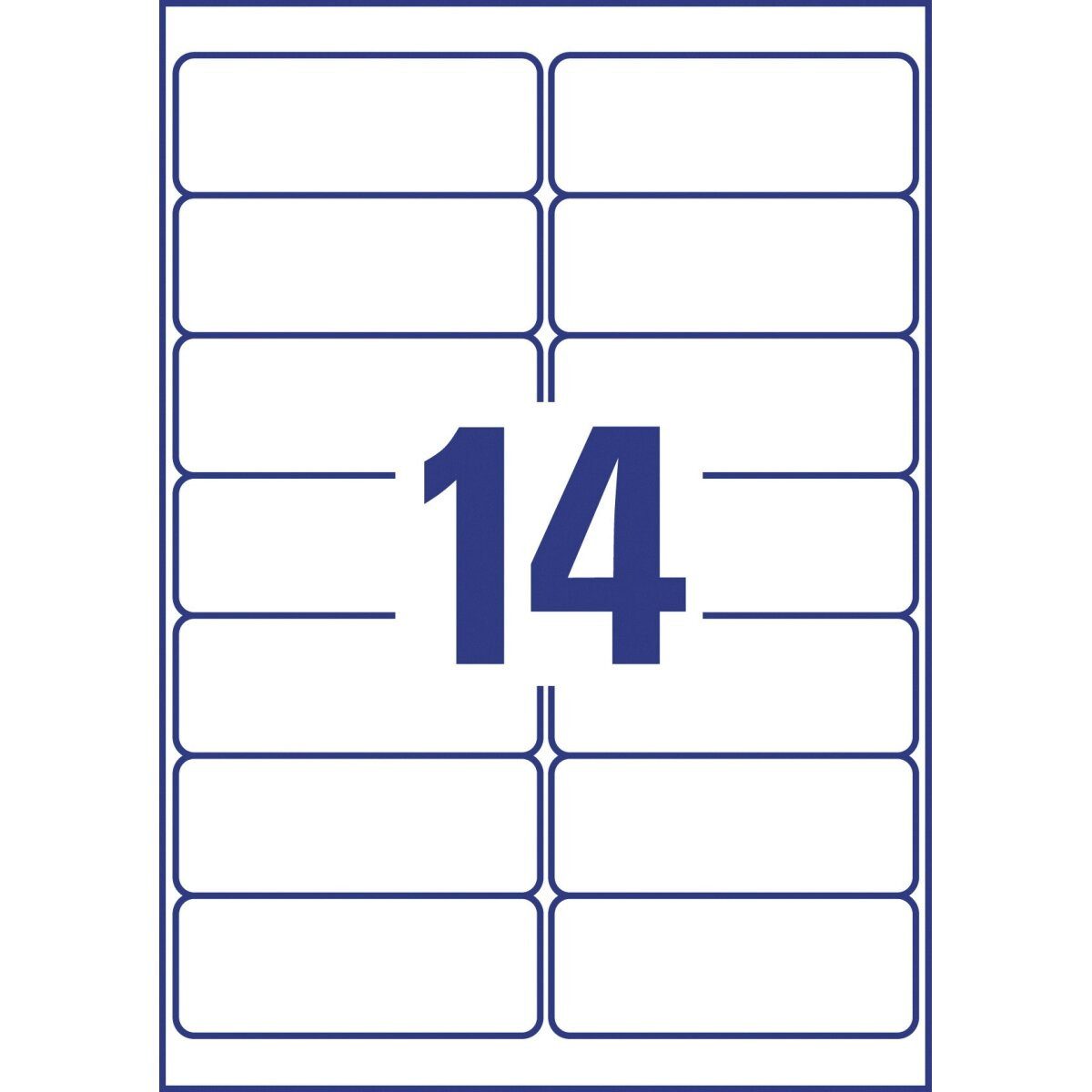 Avery Zweckform Etiketten Adress-Etiketten 99,1x38,1 mm 25 Blatt/350 Etiketten transparent