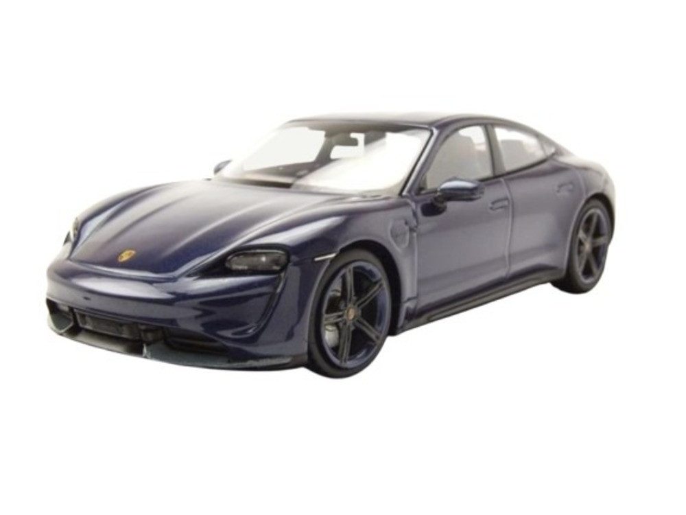 Minichamps Modellauto Porsche Taycan Turbo S 2020 blau metallic, Maßstab 1:43