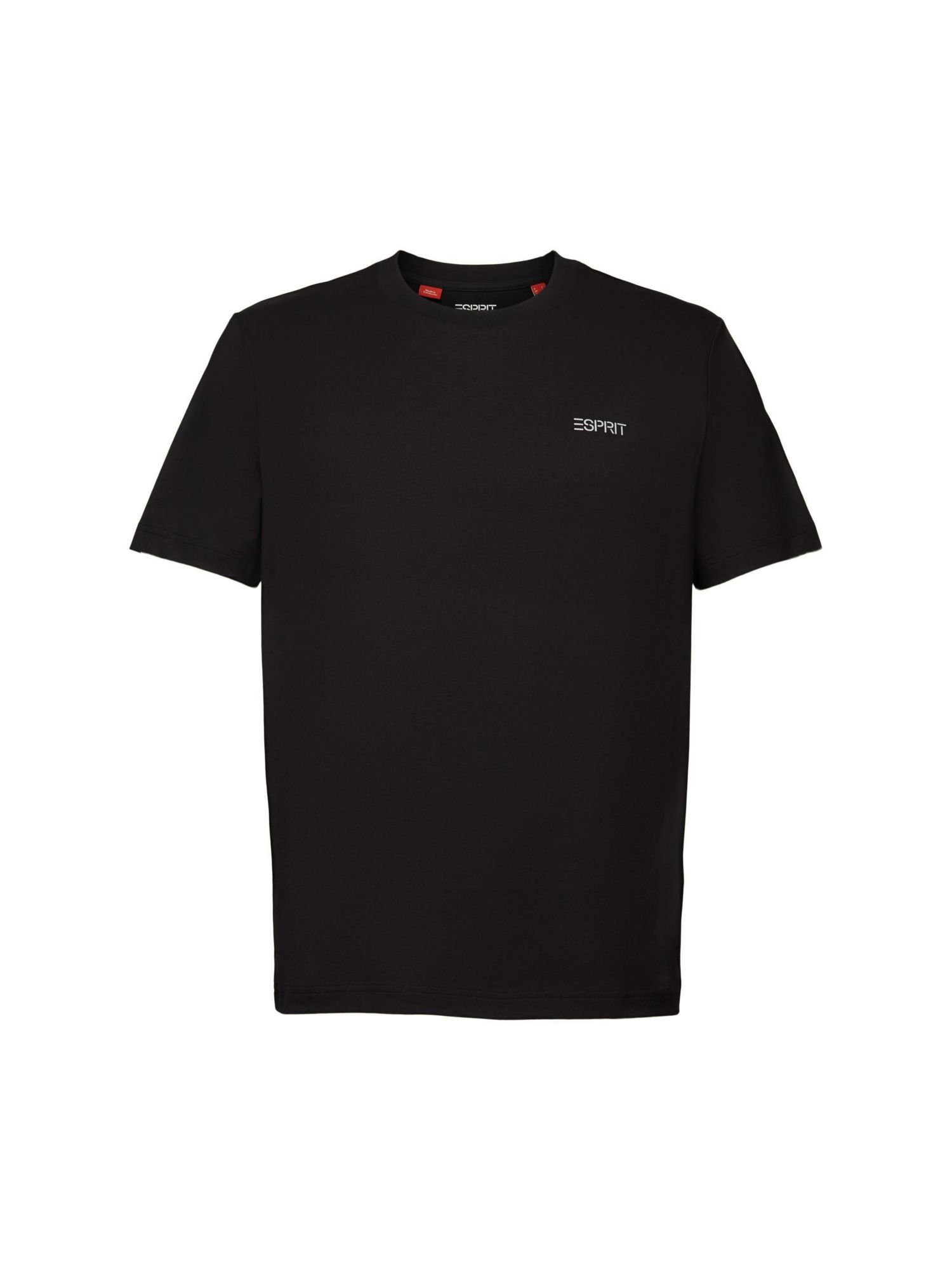 Esprit T-Shirt Unisex Logo-T-Shirt (1-tlg) BLACK