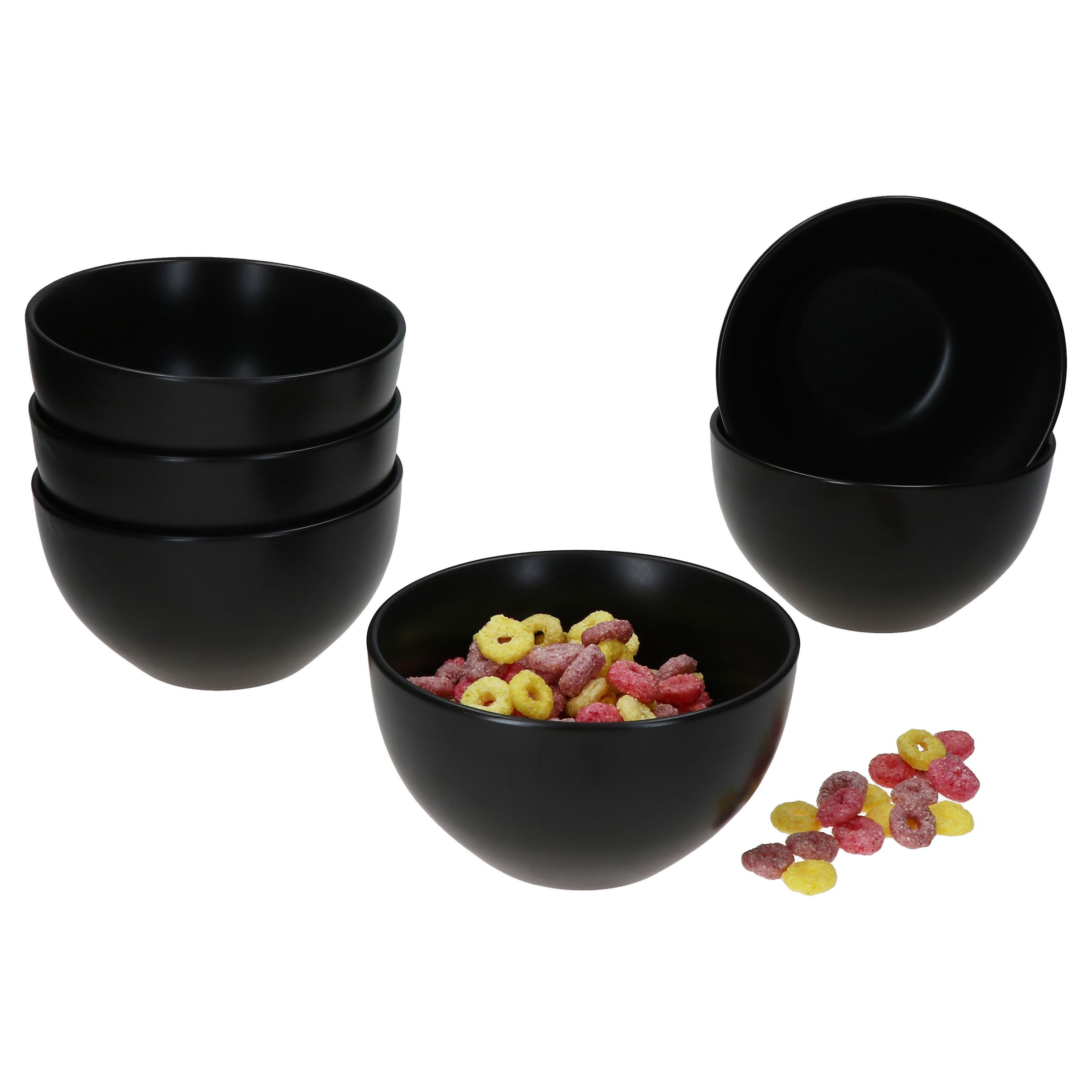 MamboCat Müslischale 6x Panther Schale Ø14,2cm schwarz 450ml Steingut 6 Personen, Steingut – Bild 5 von 5