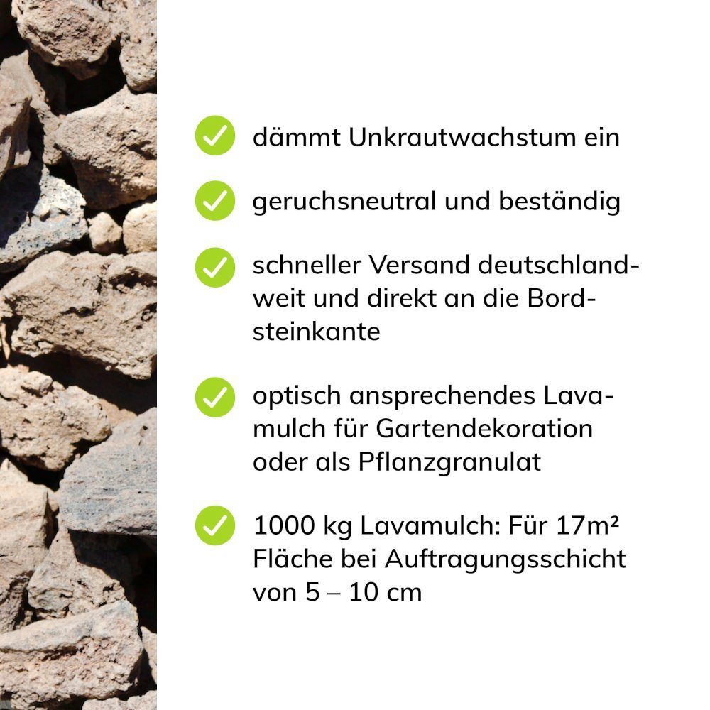 CM-Gartendesign Lavasteine Black Tobacco, (20/40mm, grau), 13,5L
