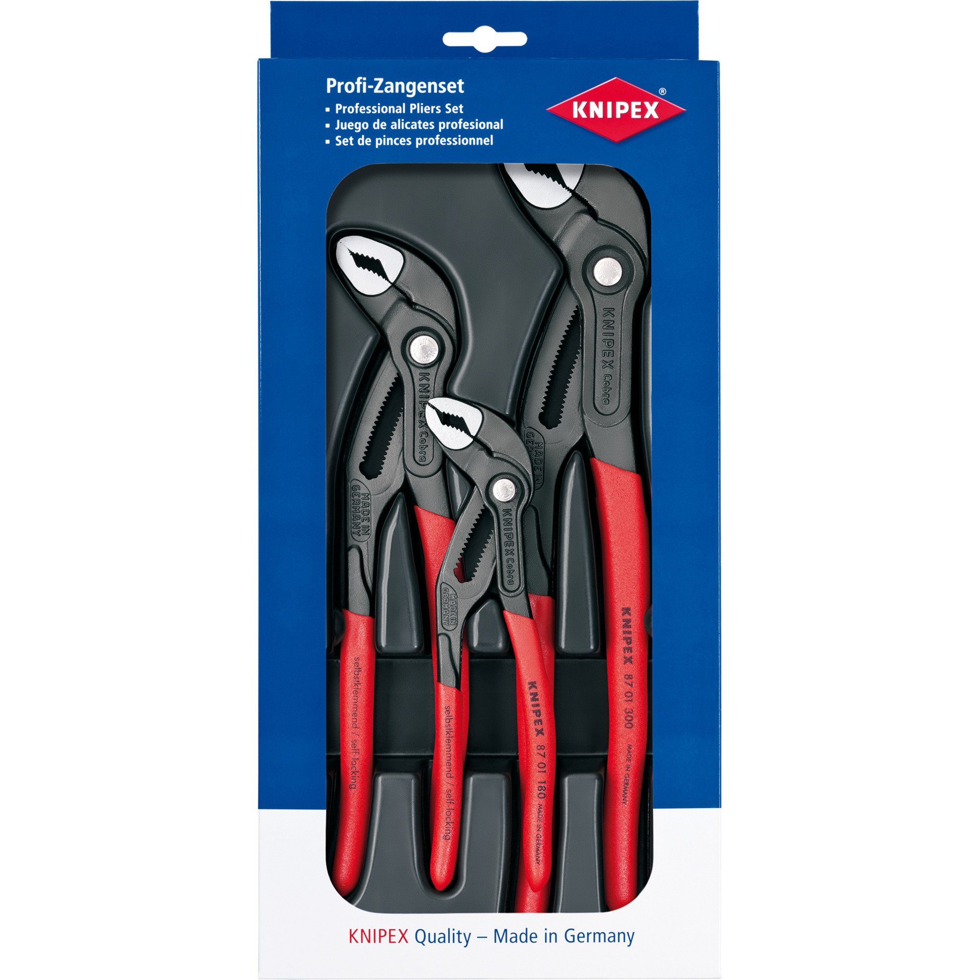 Knipex Greifzange KNIPEX Cobra Zangen-Set 00 20 09 V02, 3-teilig