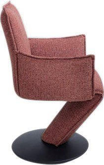 K+W Komfort & Wohnen Drehstuhl Drive, Sessel Sitzschale, schwarz Struktur Metall mit federnder Drehteller in