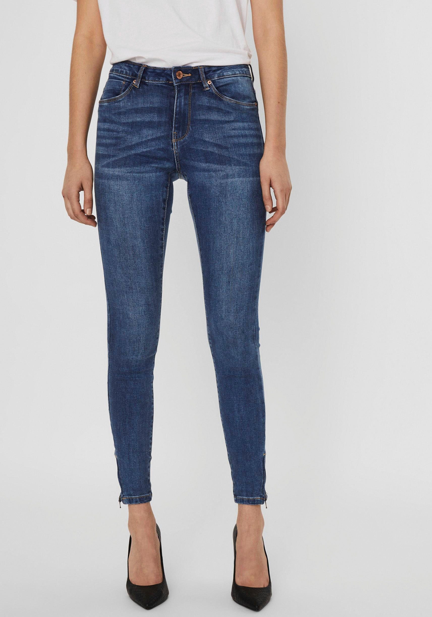 Vero Moda Skinny-fit-Jeans »VMTILDE« mit Zipper am Saum online kaufen | OTTO