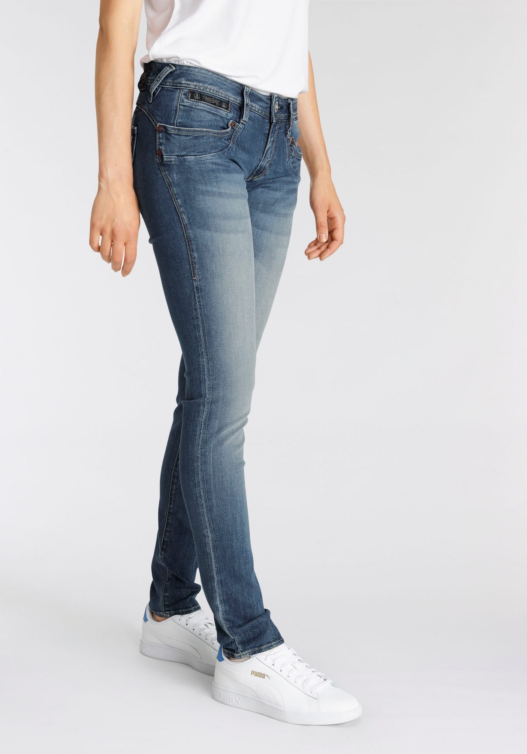 Slim Jeans Denim 5-Pocket-Jeans Herrlicher prim Bio-Baumwolle aus Piper Organic