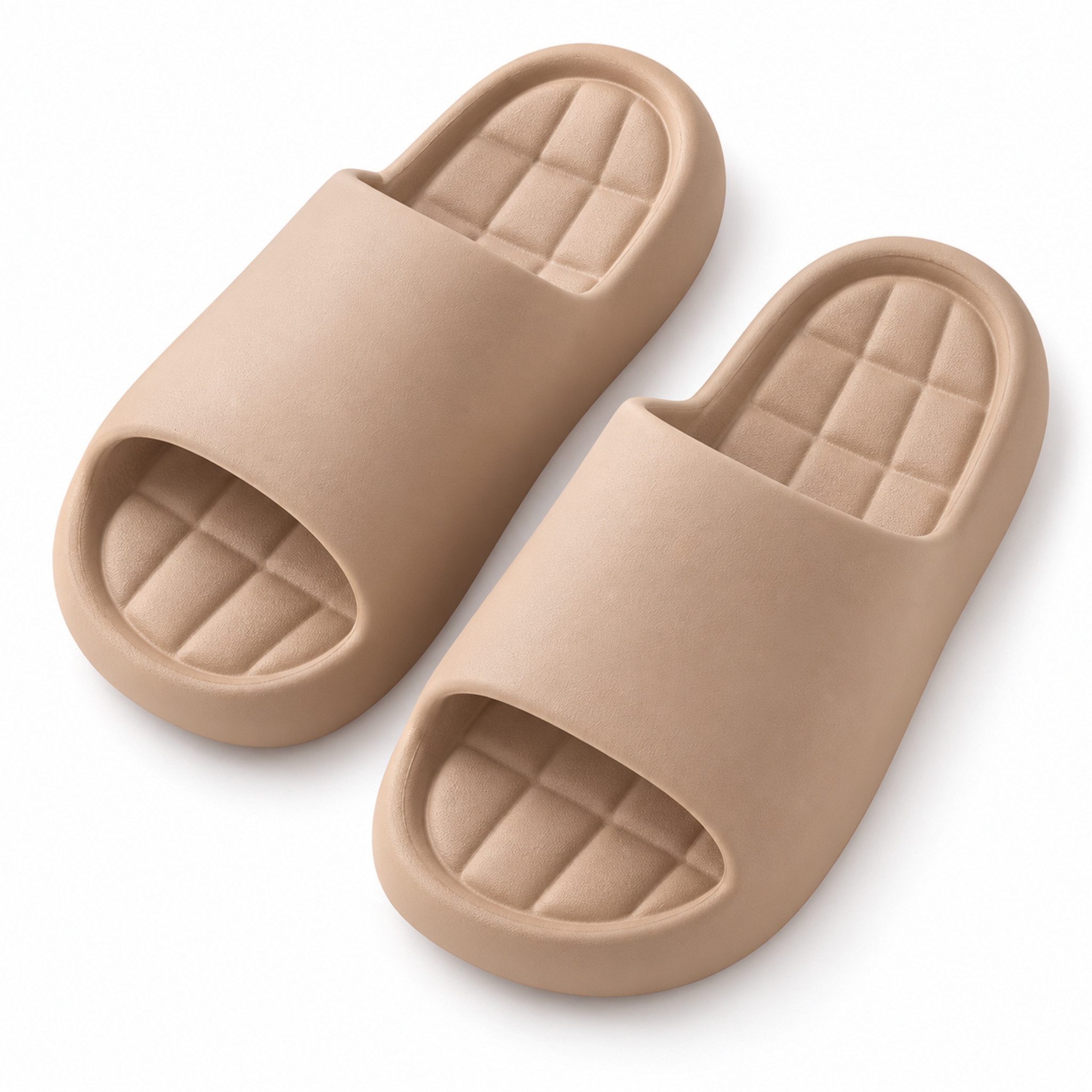 NEXORA Badeslipper Damen & Herren, weiche Hausschuhe mit Profilsohle Badeschuh (Paar) Weiche Badeslipper mit strukturiertem Fußbett und breitem Riemen