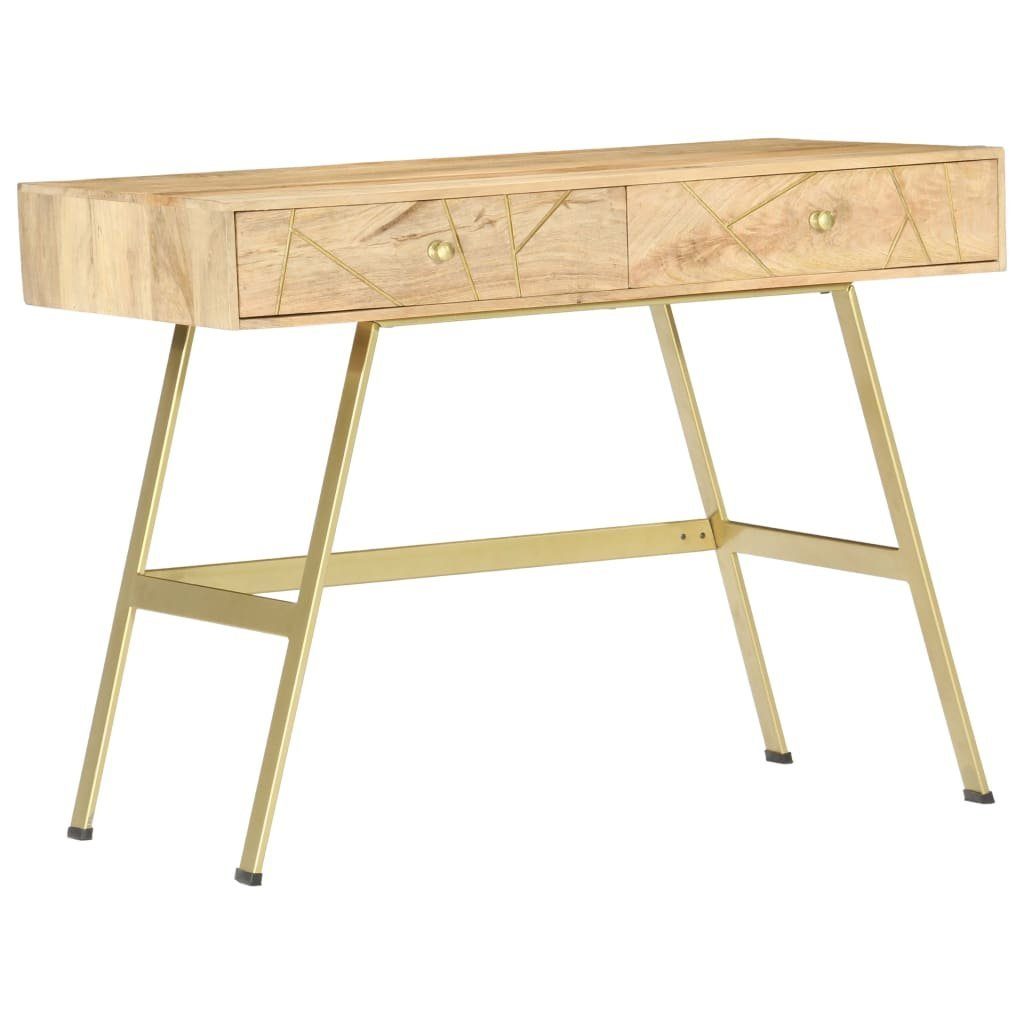furnicato Schreibtisch mit Schubladen 100x55x75 cm Massivholz Mango