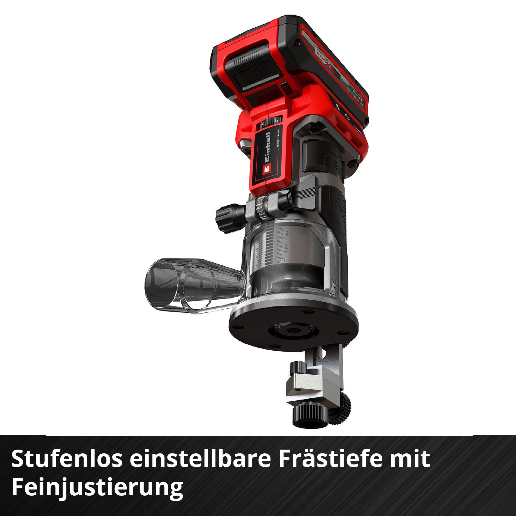 Einhell Akku-Fräse TP-ET 18 Li BL - Solo, Kantenfräse ohne Akku und Ladegerät – Bild 4 von 5