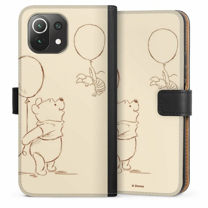 DeinDesign Handyhülle Winnie Puuh Disney Offizielles Lizenzprodukt Winnie & Ferkel Xiaomi Mi 11 Lite 5G NE Hülle Handy Flip Case Wallet Cover