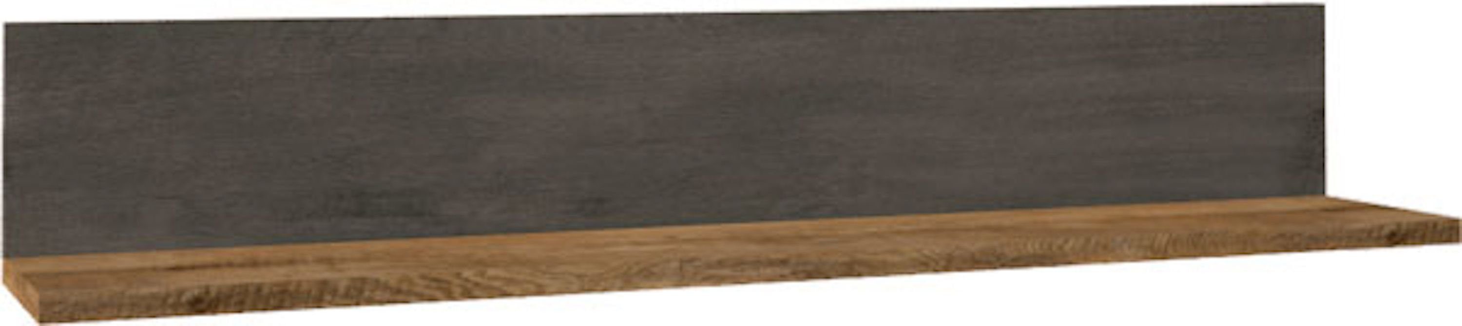 Feldmann-Wohnen Wandregal Montana, 1-tlg., 130cm eiche lefkas grau grifflos