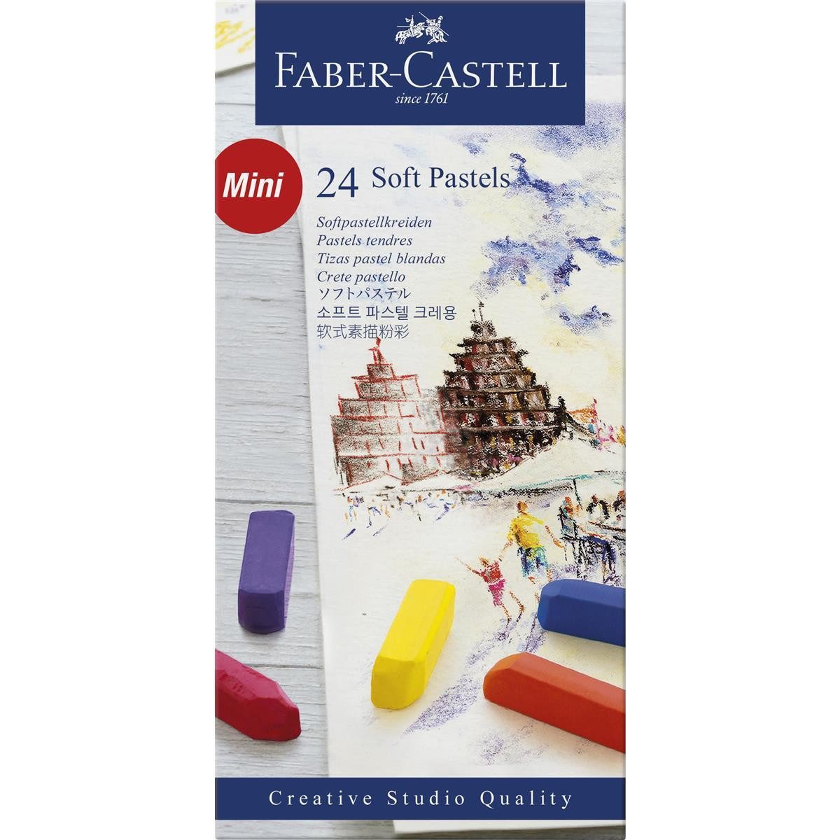 Faber-Castell Kreidemarker Faber-Castell Softpastellkreiden Mini - 24er Kartonetui