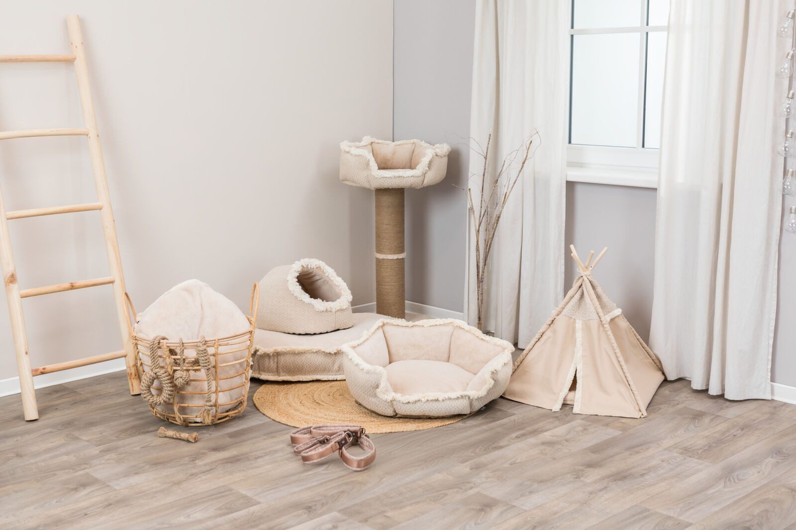 TRIXIE Tierhöhle Tipi Boho - beige - 55 × 65 × 55 cm