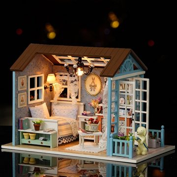 Cute Room 3D-Puzzle Puppenhaus Miniatur DIY Modellbausatz Forest Times, Puzzleteile, 3D-Puzzle Modellbausatz 1:24 mit Möbeln zum Basteln-Serie Mini Szenen