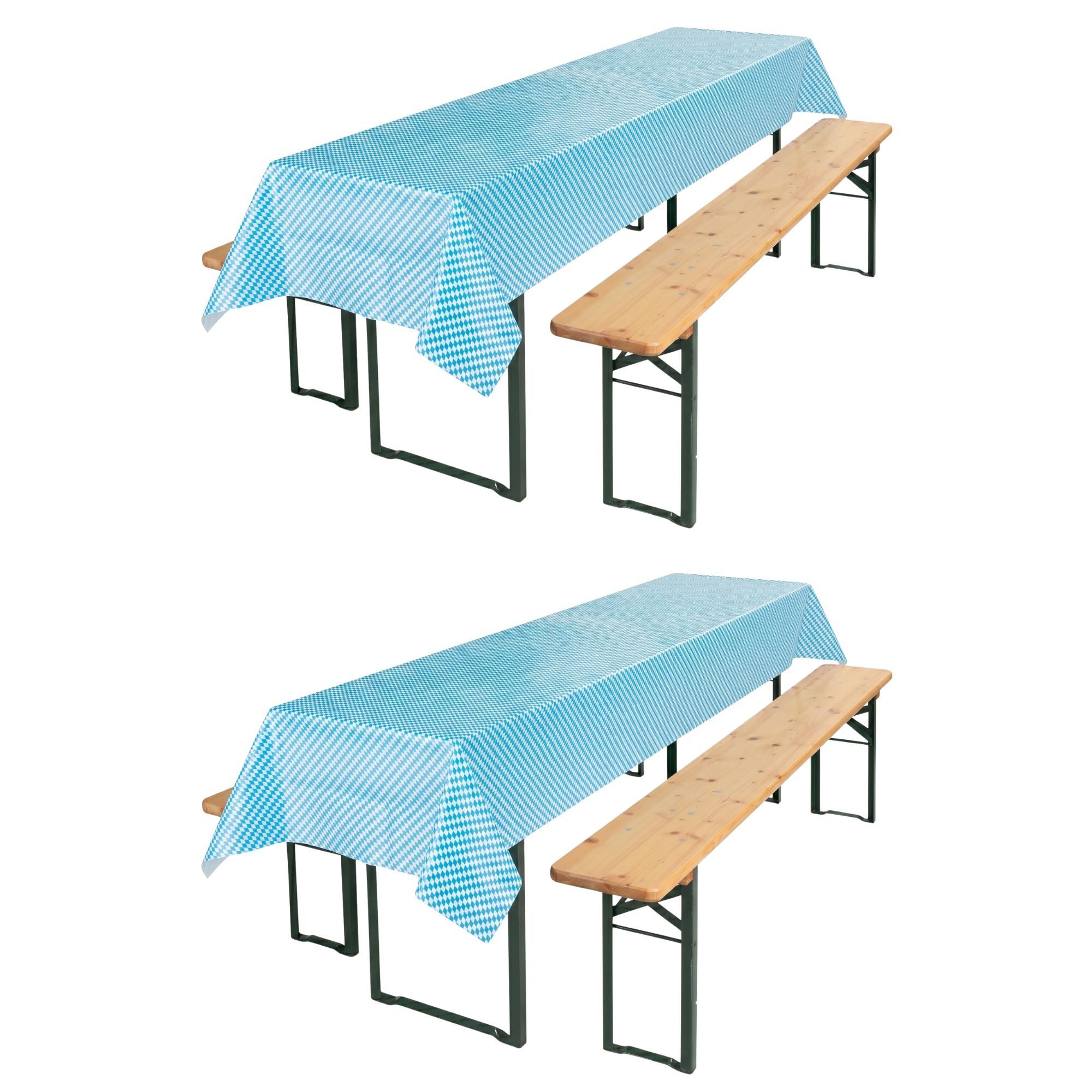Beautex Tischdecke, Partytischdecke, für Biertischgarnituren, 100x250cm, viele Farben (2-tlg), wasserabweisend, abwaschbar, lebensmittelecht, strapazierfähig