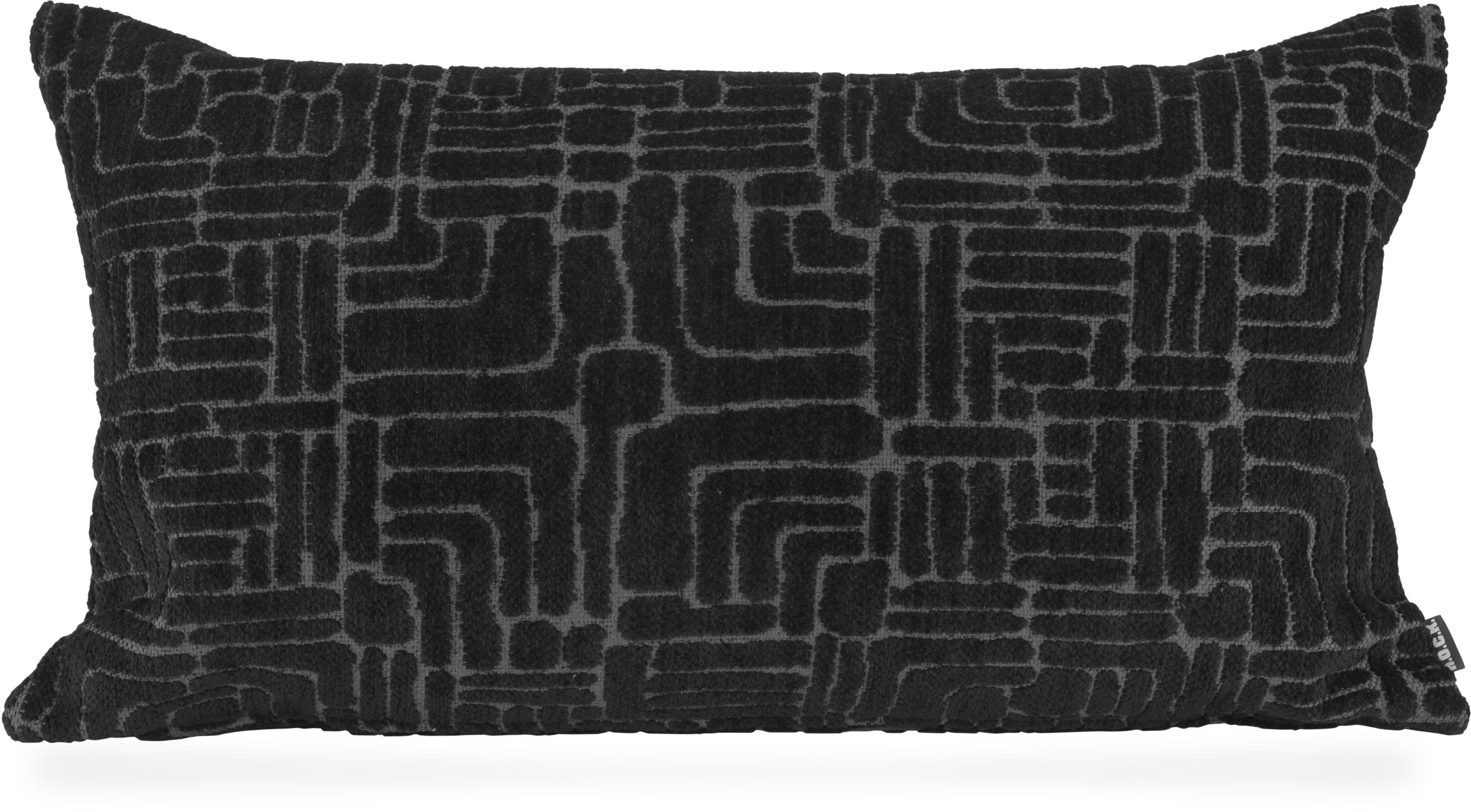 Dekokissen H.O.C.K. Chessy Dekokissen 70x40cm schwarz weich gemustert