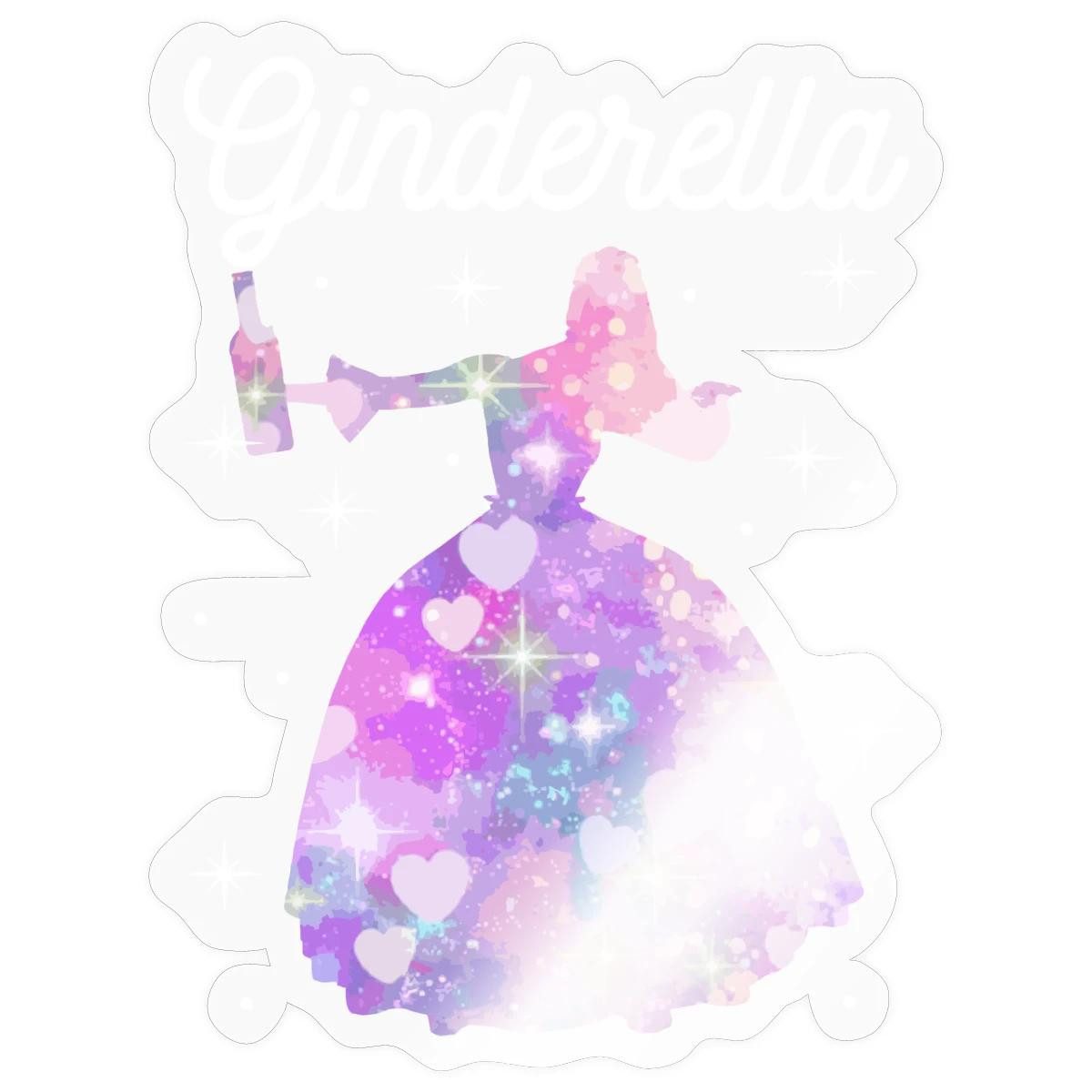 Spreadshirt Aufkleber JGA Frauen, Ginderella Sticker Aufkleber