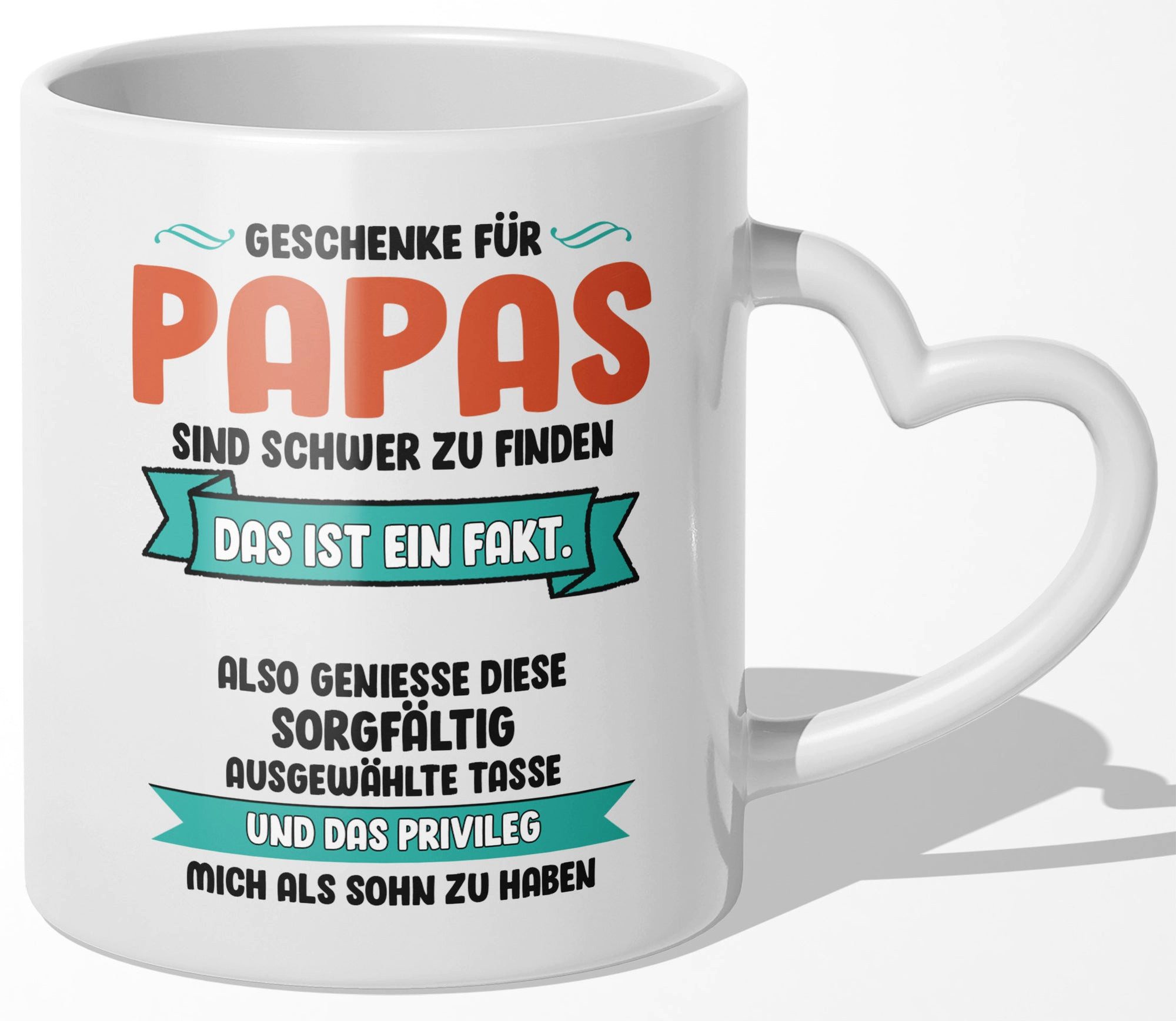 22Feels Tasse Papa Geschenk Vatertag Vater Geburtstag Herrentag Männer Weihnachten, Keramik, Made In Germany, Spülmaschinenfest, Herzhenkel