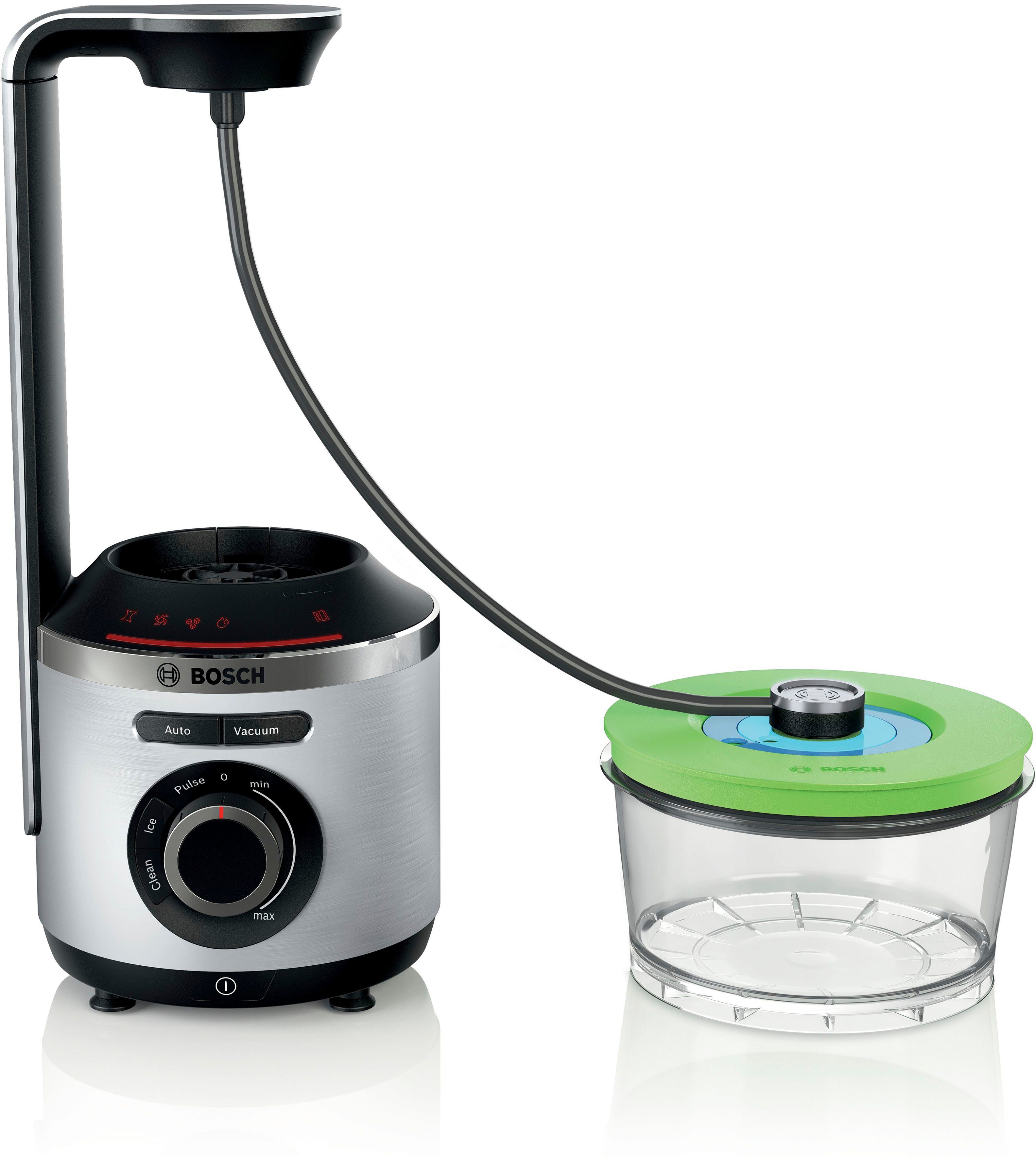 BOSCH Vakuumbehälter MMZV0SB2, Glas, (2-tlg), Gesunde, sichere und bequeme Zubereitung