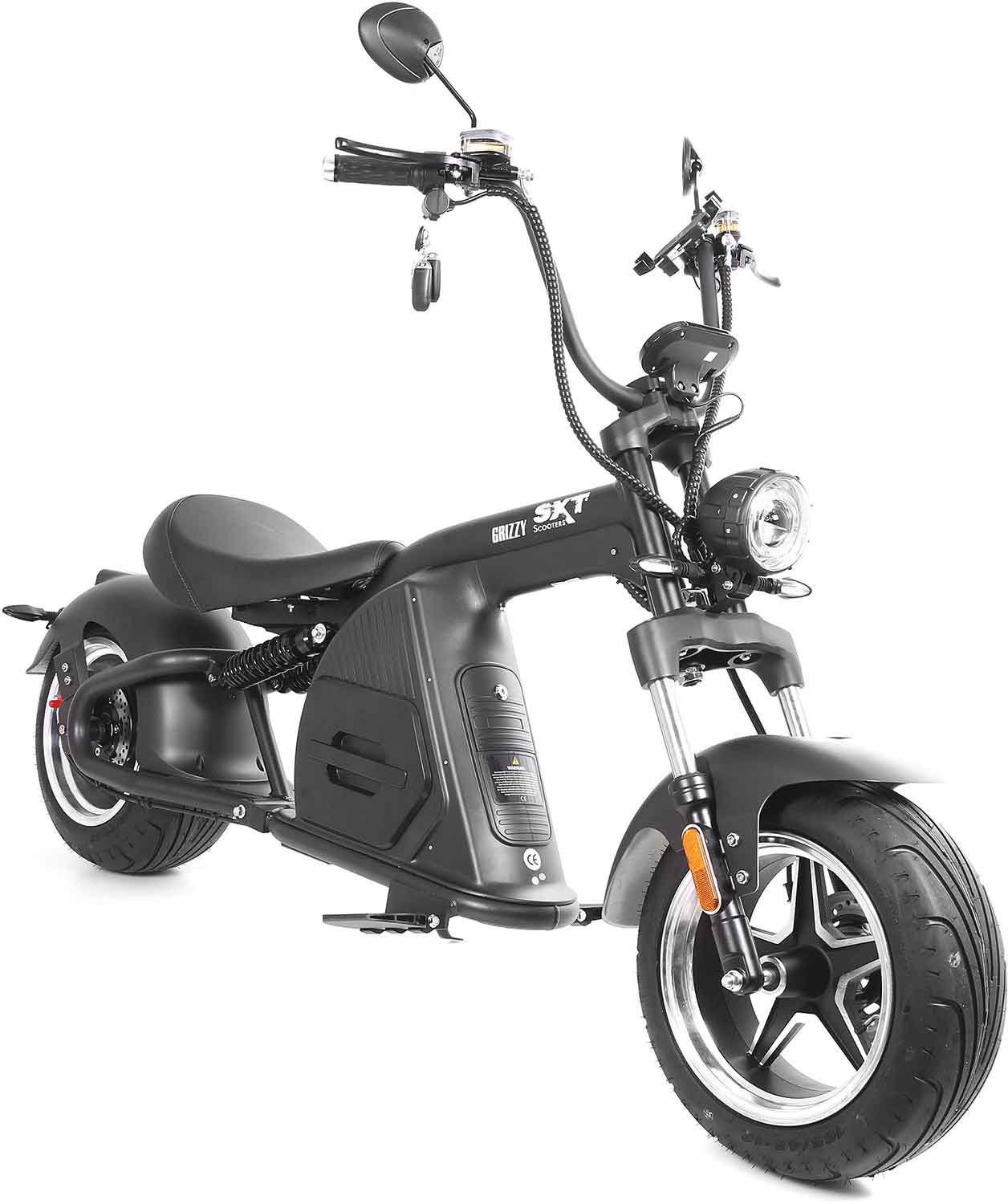 E-Motorroller Scooters 2700 SXT schwarz mit Straßenzulassung Grizzy, km/h, 45 SXT W,
