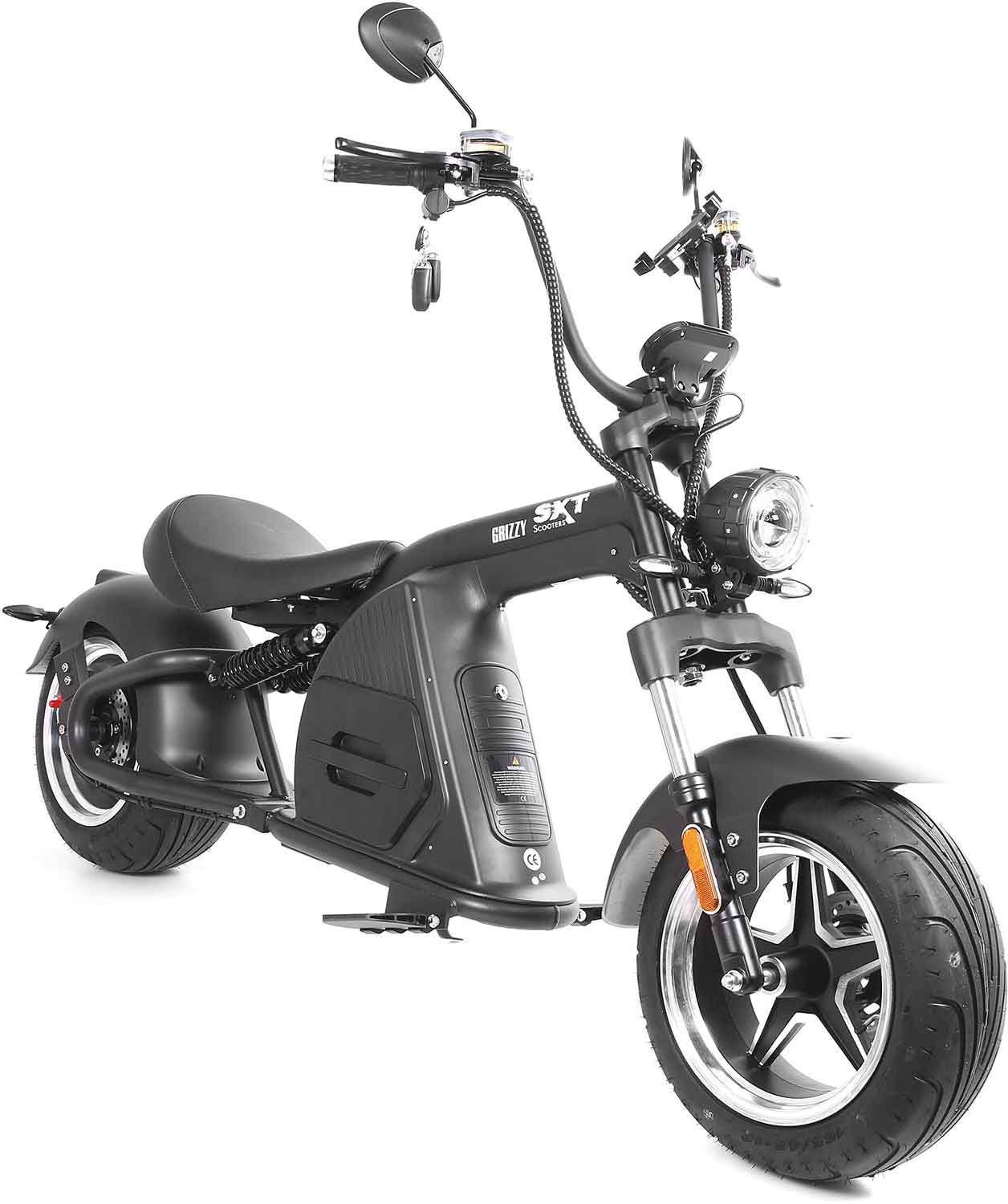 schwarz Straßenzulassung E-Motorroller km/h, SXT Scooters 2700 Grizzy, SXT W, 45 mit