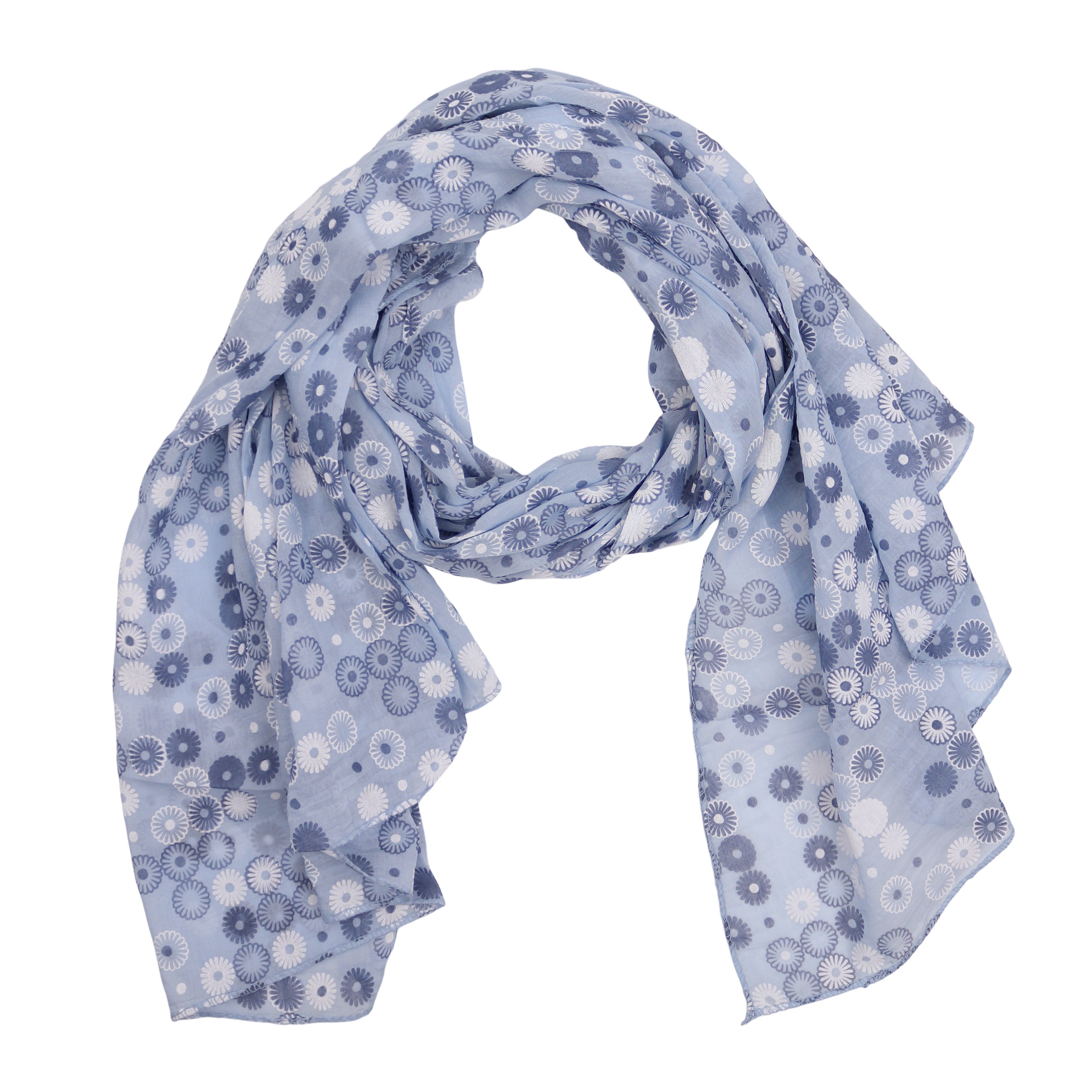 Modeschal Asymmetrischer Schal, Made in Italy 20% Seide 80% Baumwolle