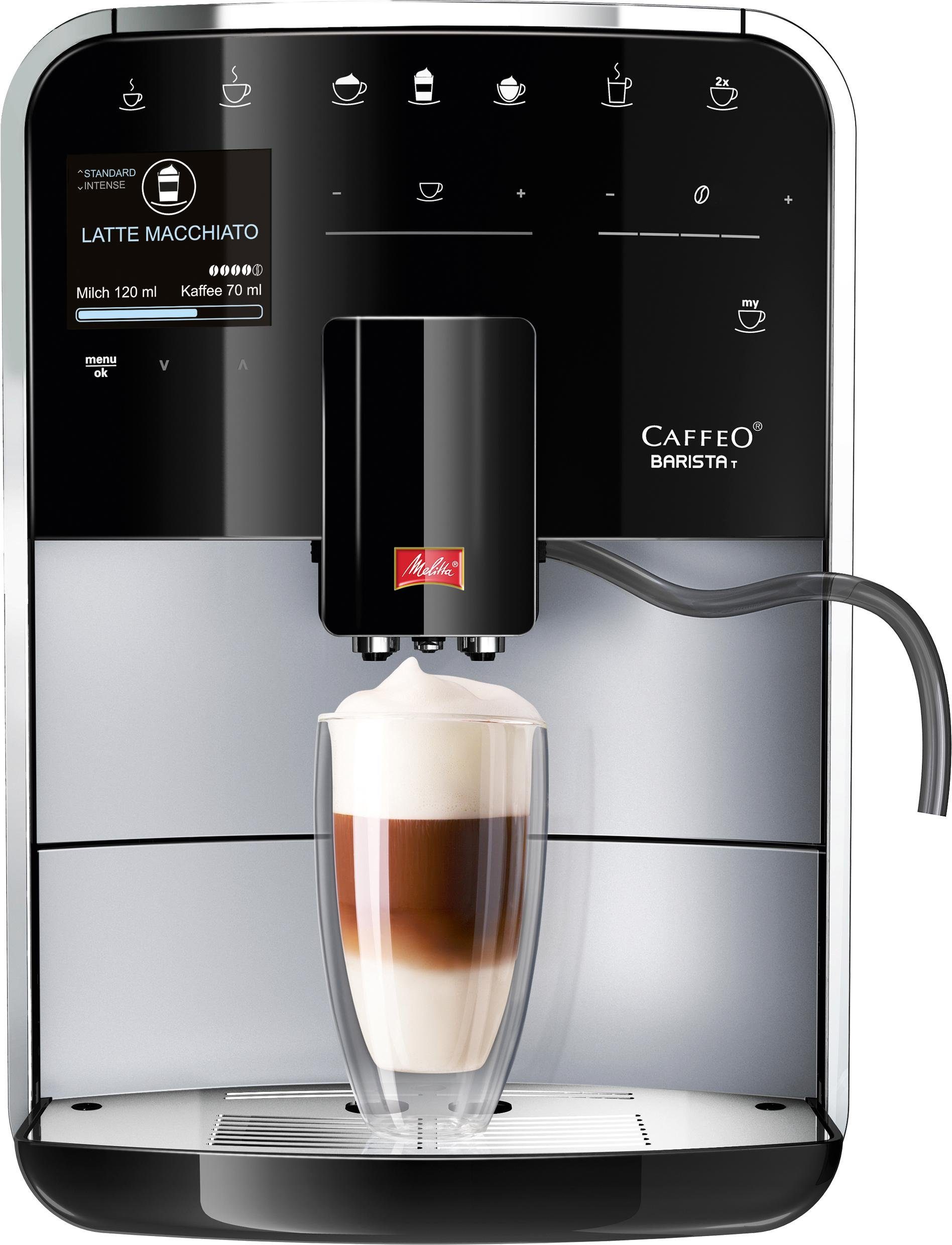 Melitta Kaffeevollautomat Barista T Smart® F831-101, 4 Benutzerprofile&18 Kaffeerezepte, nach italienischem Originalrezept