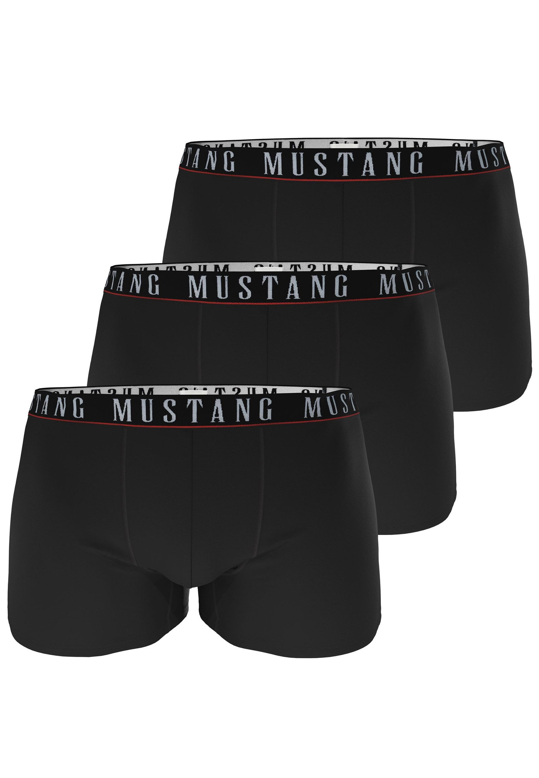 MUSTANG Retro Boxer ARCHIE Retro-Pants Herren Unterhose Boxershorts (3-St) enge Passform, perfekter Sitz, elastischer Bund, maximaler Komfort