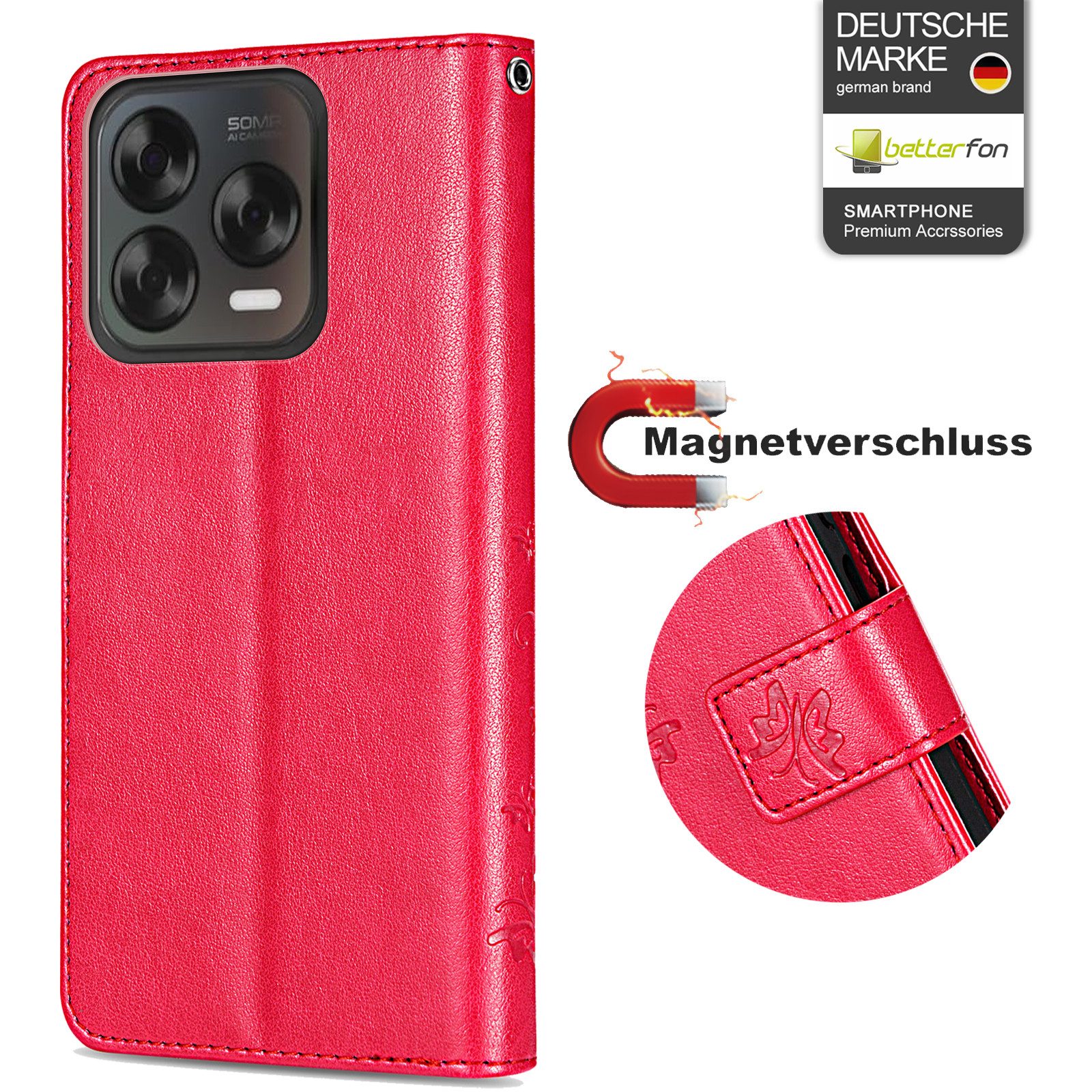 betterfon Handyhülle Handytasche für ZTE Blade V70 Vita Klapphülle mit Kartenfächern, Bookstyle-Hülle mit Magnetverschluss, Smartstand & Kunstleder
