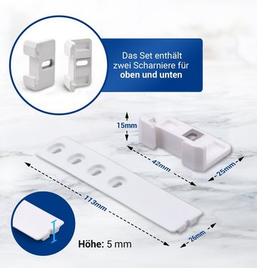 VIOKS Montage-Kit Türmontageset Ersatz für Liebherr 9086322, für Schlepptür Kühlschrank