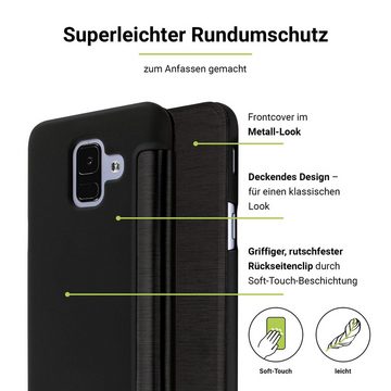 Artwizz Flip Case SmartJacket, Etui Hülle in Metalloptik und Soft-Touch-Beschichtung, Galaxy A5 (2017)