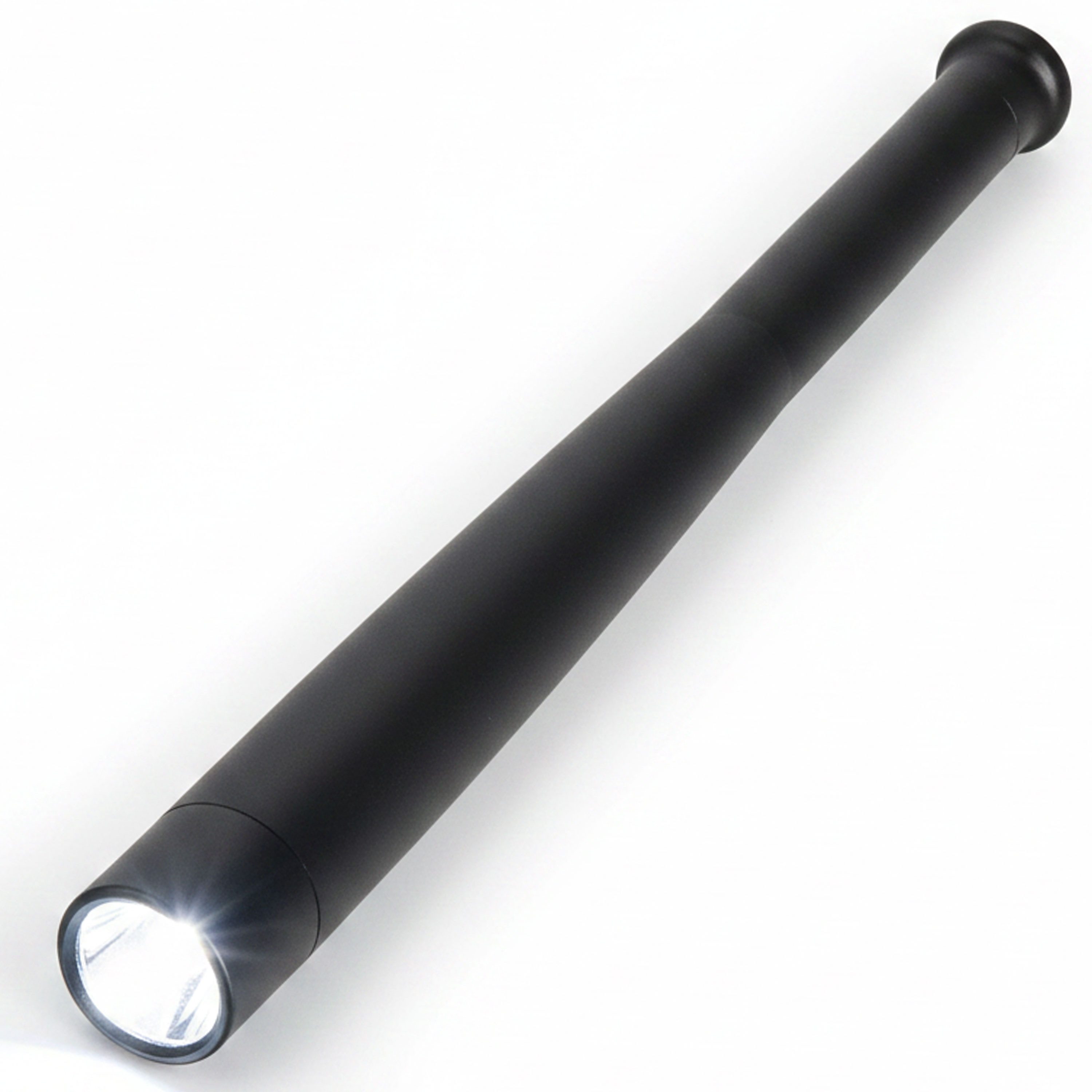 CEPEWA Taschenlampe Taschenlampe Handstablampe schwarz 4x44cm Alu Dauerlicht Blicklicht