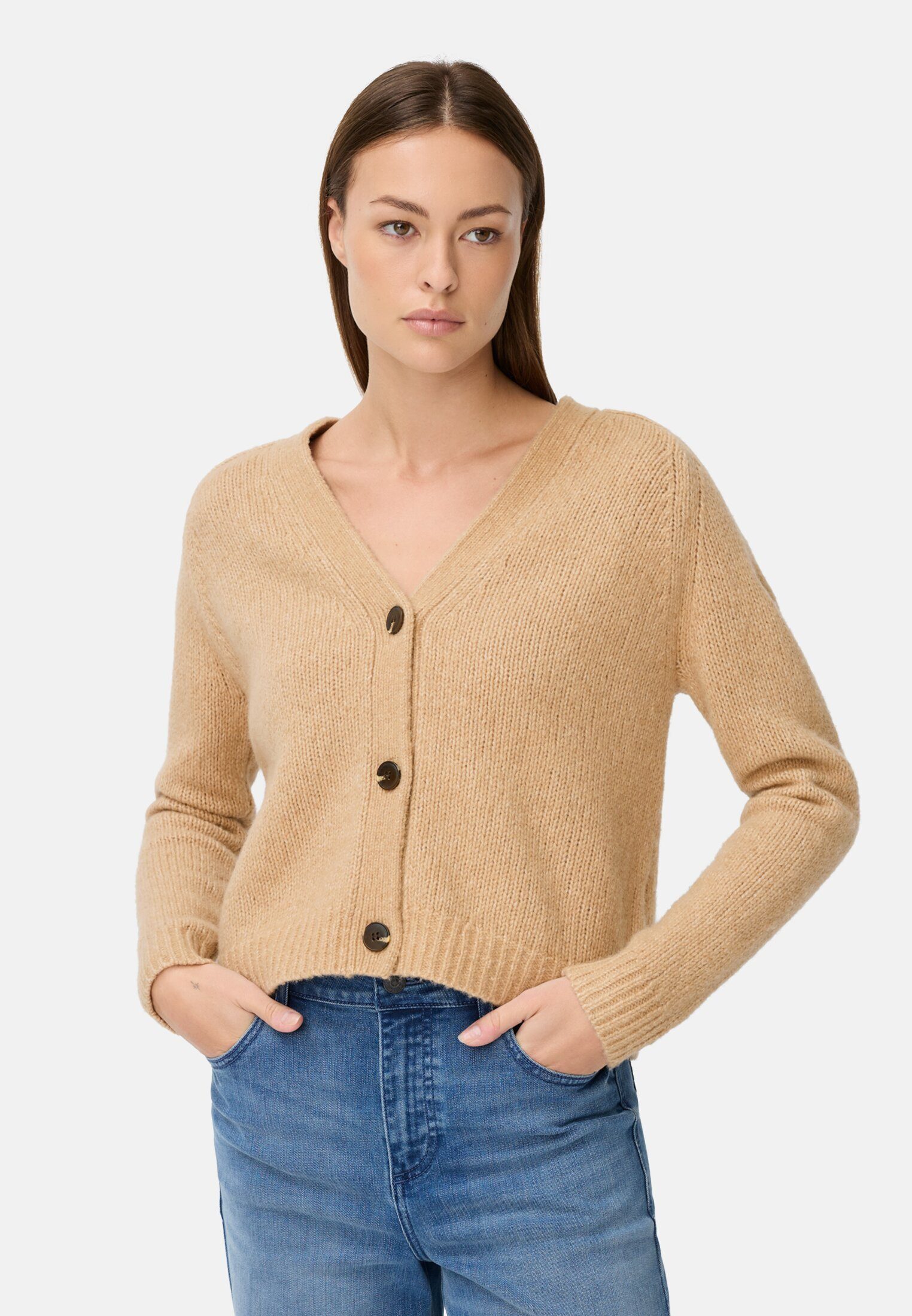 camel active Cardigan mit Raglanärmeln und Knopfverschluss Langarm Markenla günstig online kaufen