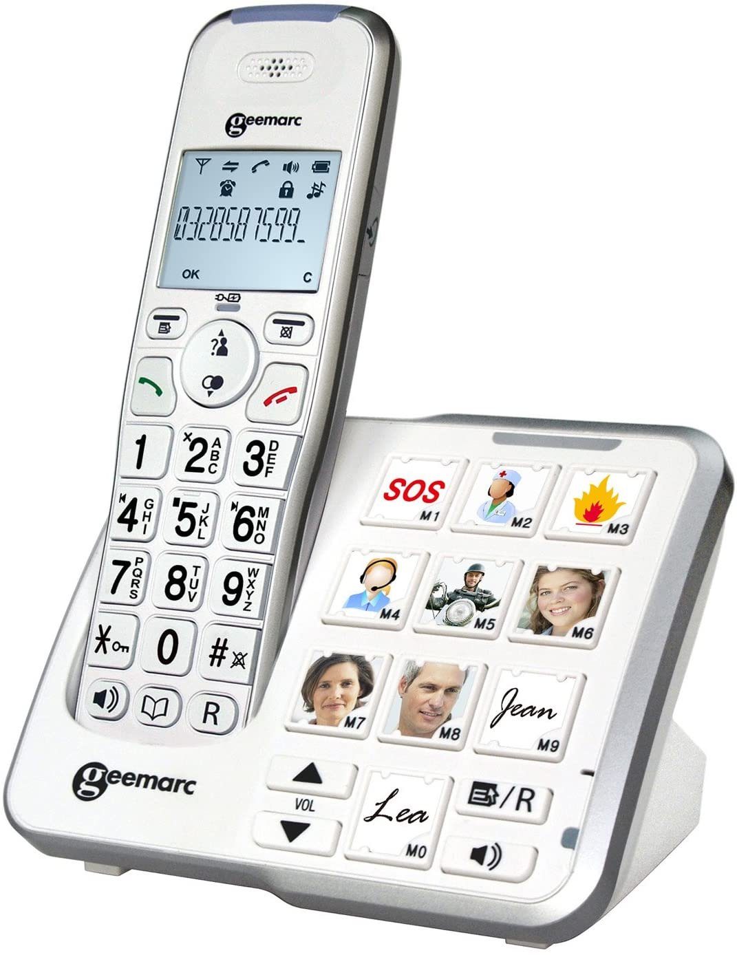 Geemarc Geemarc AmpliDECT 295 Schnurloses Schwerhörigentelefon mit Bildtasten Seniorentelefon