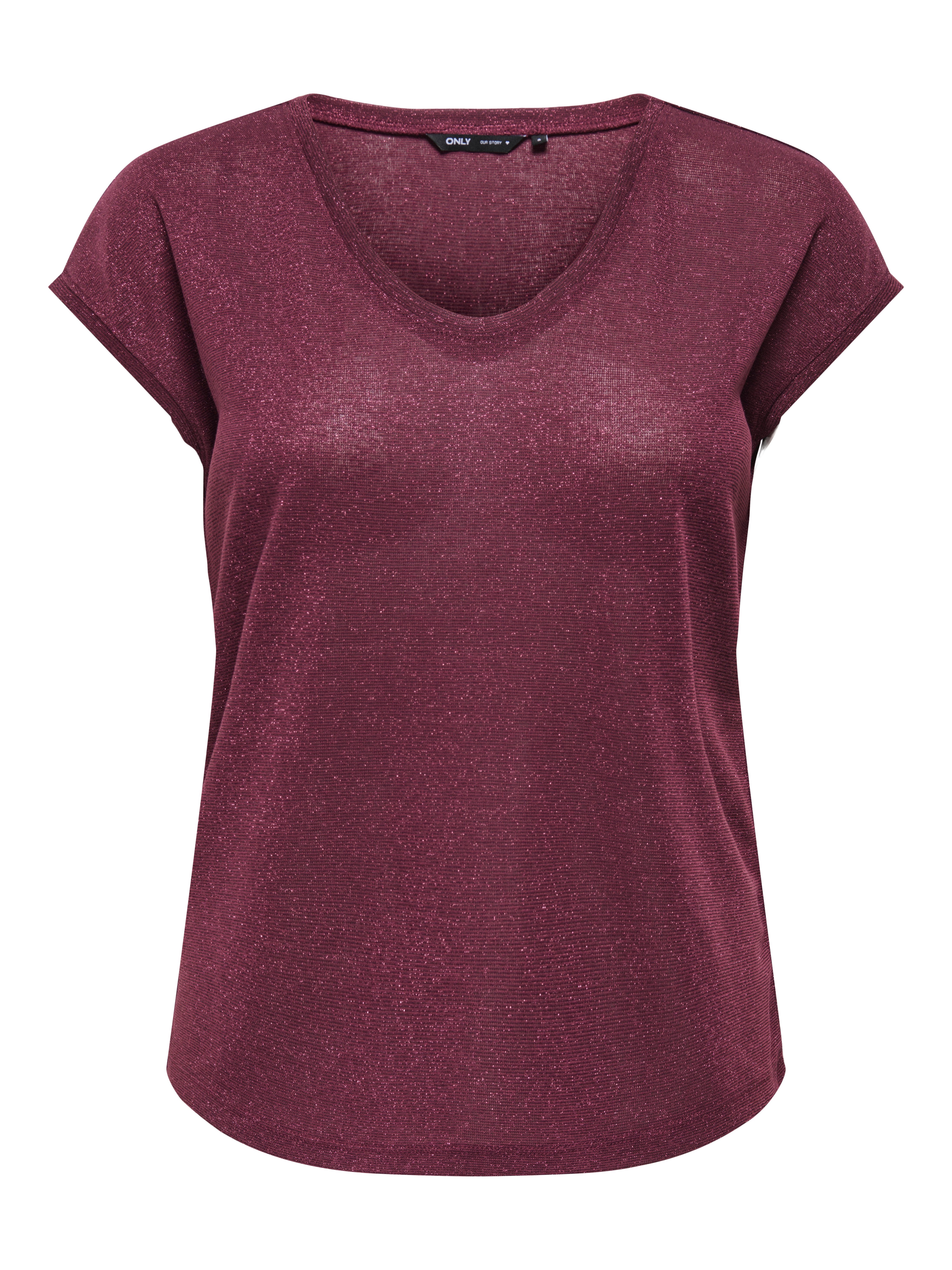 ONLY Kurzarmshirt ONLSILVERY S/S V NECK günstig online kaufen