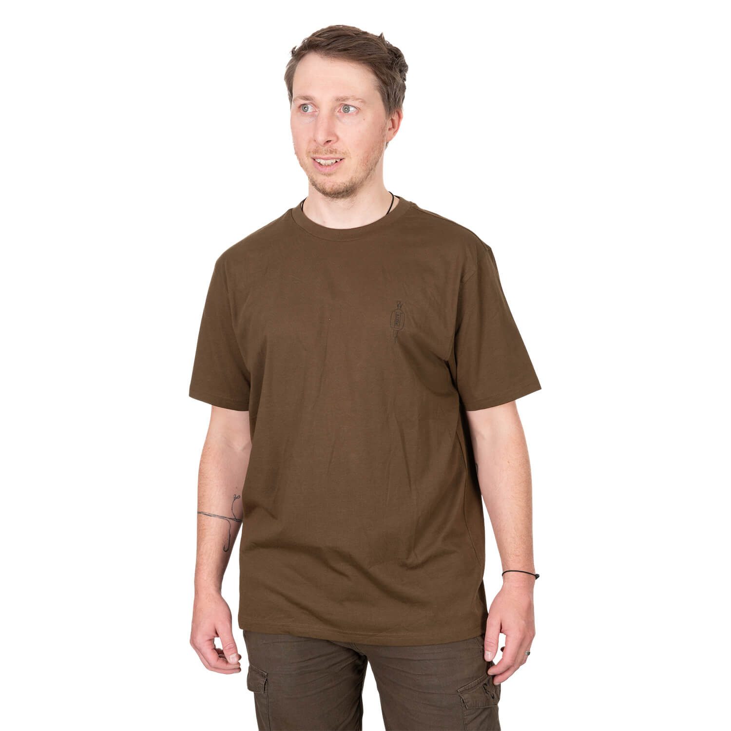 FOX International T-Shirt Fox Indicator Herren Baumwolle Khaki Schwarz