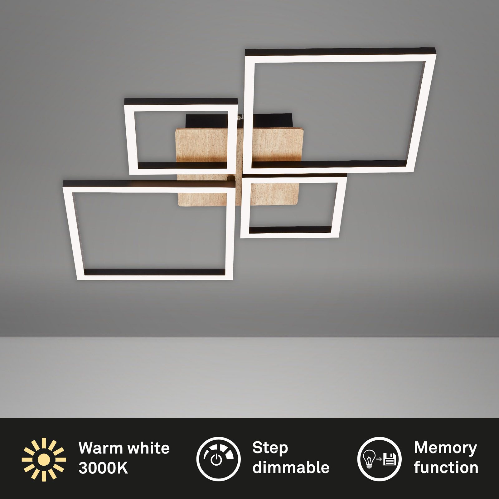Briloner Leuchten Deckenleuchte LED Deckenlampe Extra-Warmweiß günstig online kaufen