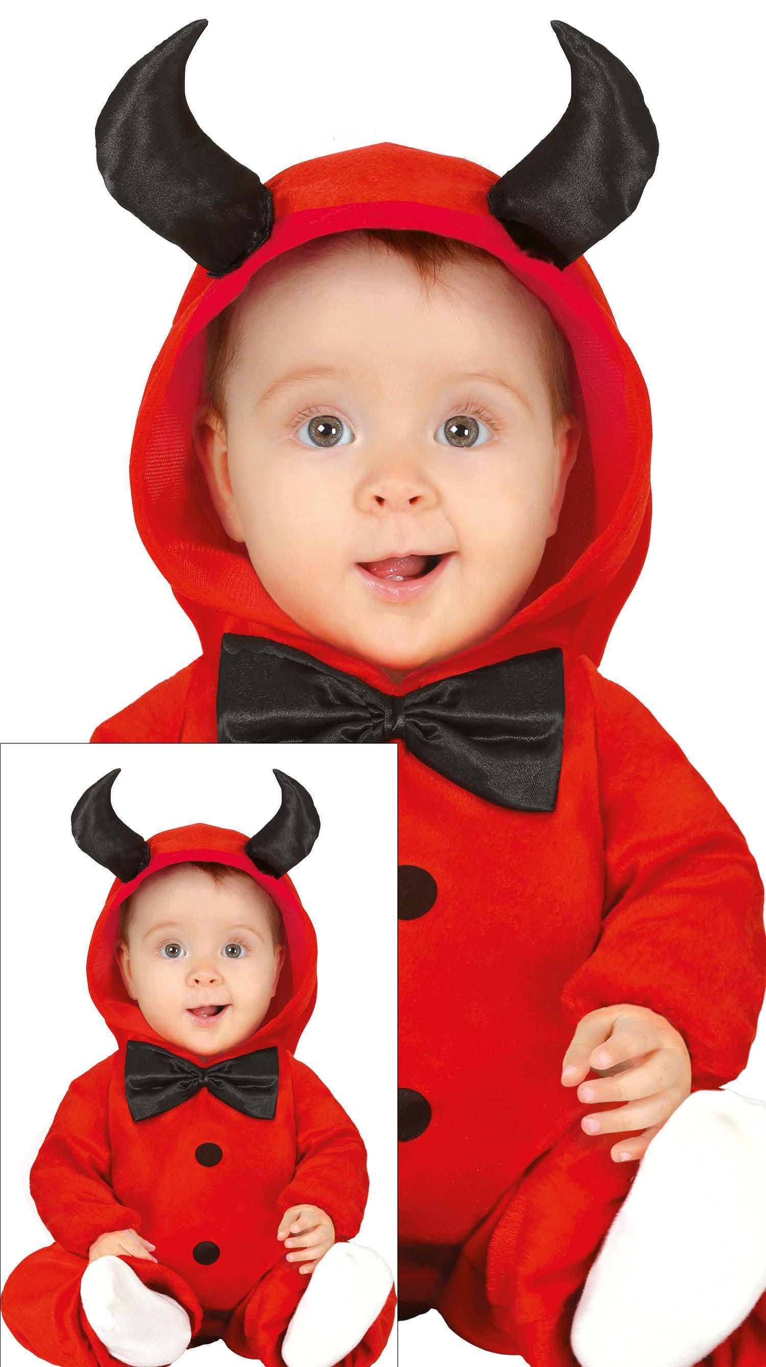 Fiestas Guirca Kostüm, Dämon Halloween Jumpsuit Kapuze Kostüm Halloween Outfit Teufel Rot S