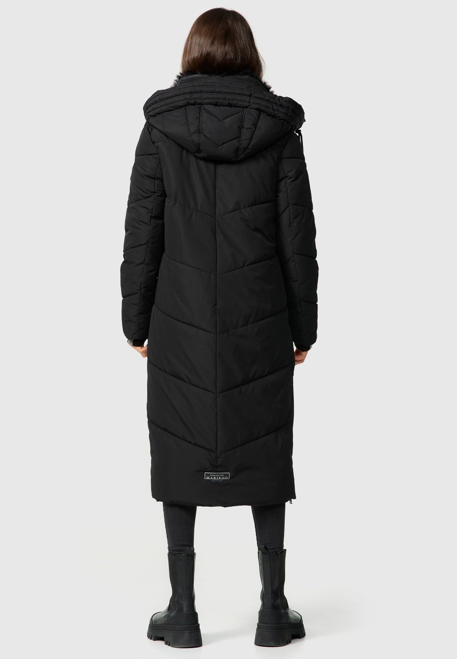 Marikoo Winterjacke Nadaree XVI Stepp Mantel mit großer Kapuze – Bild 4 von 5