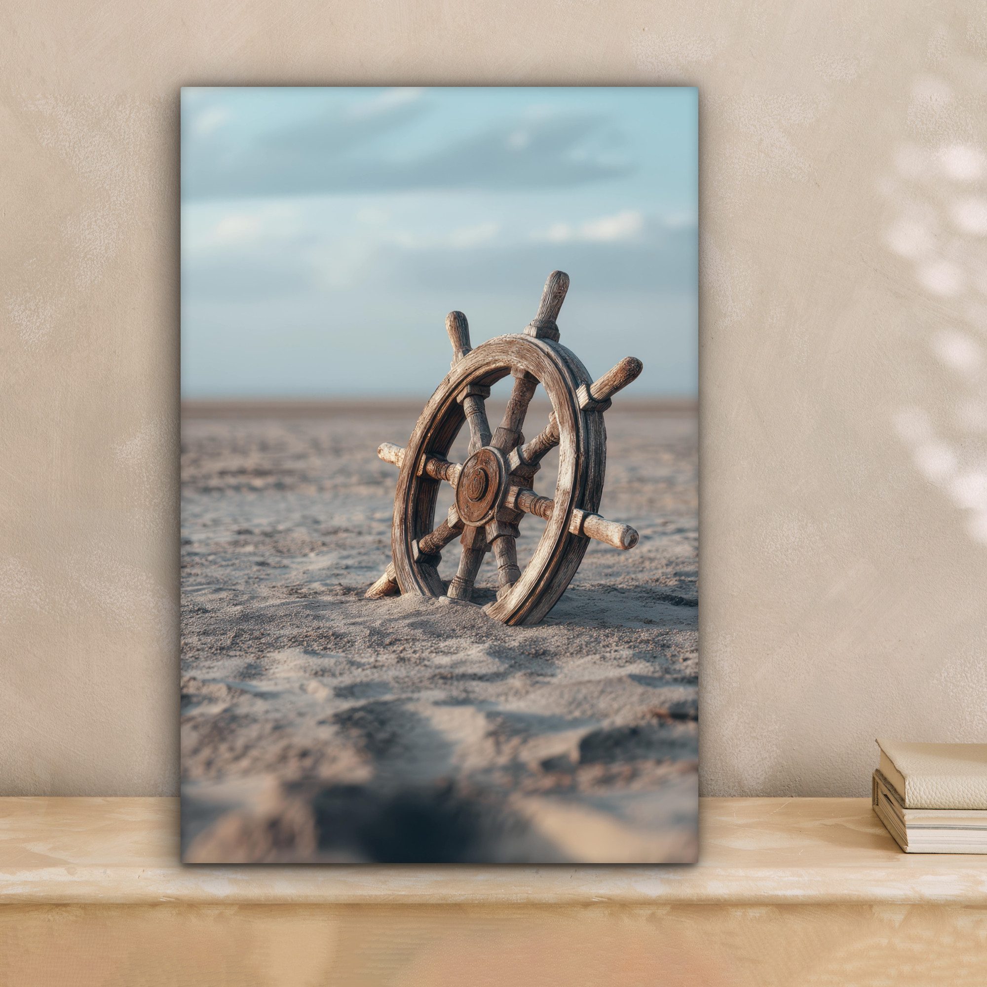OneMillionCanvasses® Leinwandbild Schiffslenker - Holz - günstig online kaufen