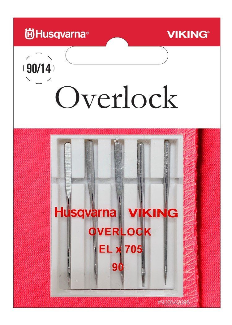 Husqvarna Viking Nähmaschine Nähmaschinennadel Husqvarna Overlock-Nadel Stärke 90 - 5 Nadeln