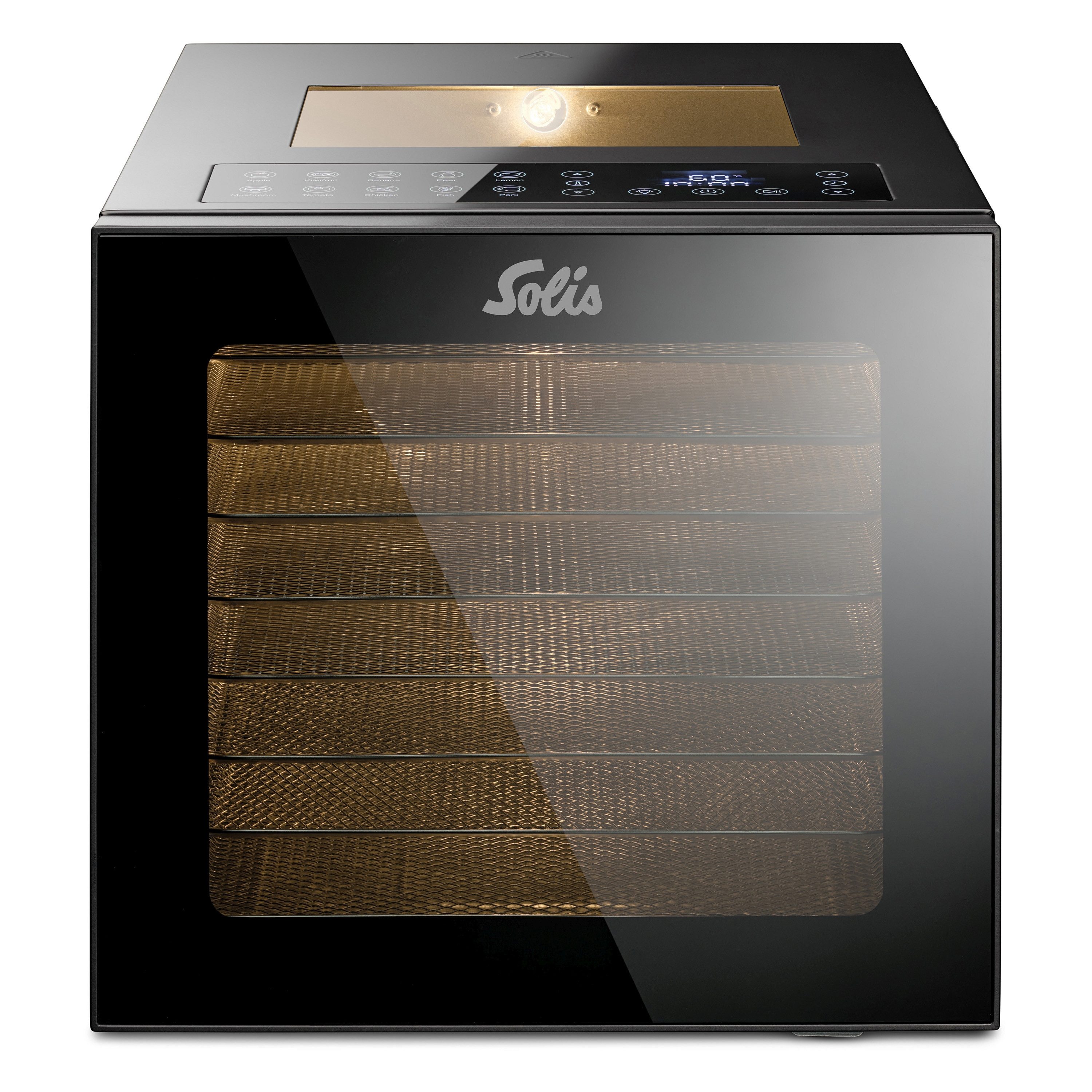 SOLIS OF SWITZERLAND Dörrautomat VitaDry (Typ 8210) 850 W, 8 Etagen, 8 Edelstahlgitter, Touchdisplay