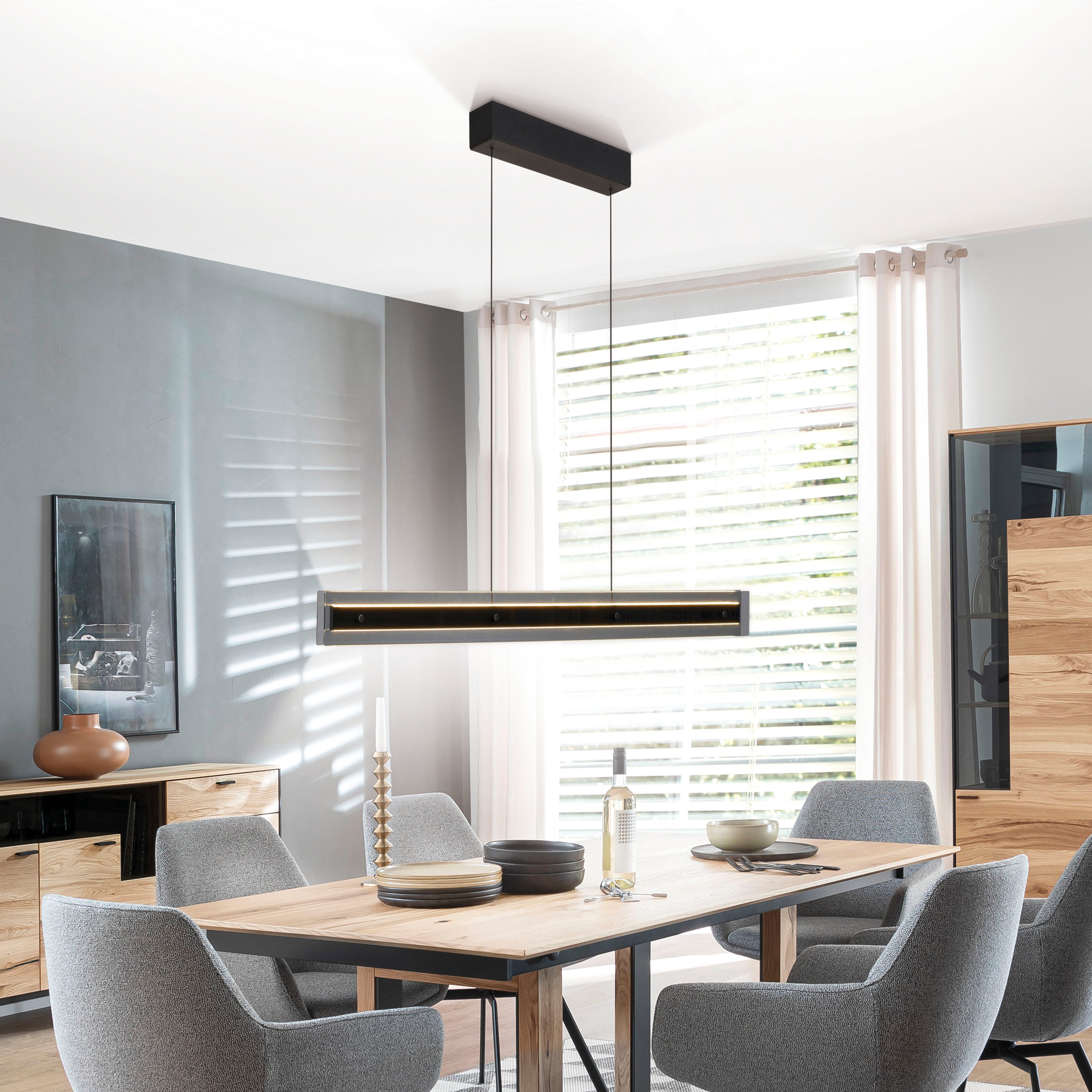 SCHÖNER WOHNEN-Kollektion LED Pendelleuchte LENA, Dimmfunktion, LED fest integriert, Warmweiß, SCHÖNER WOHNEN Kollektion, 3-Stufen Dimmfunktion, Up-und Downlight
