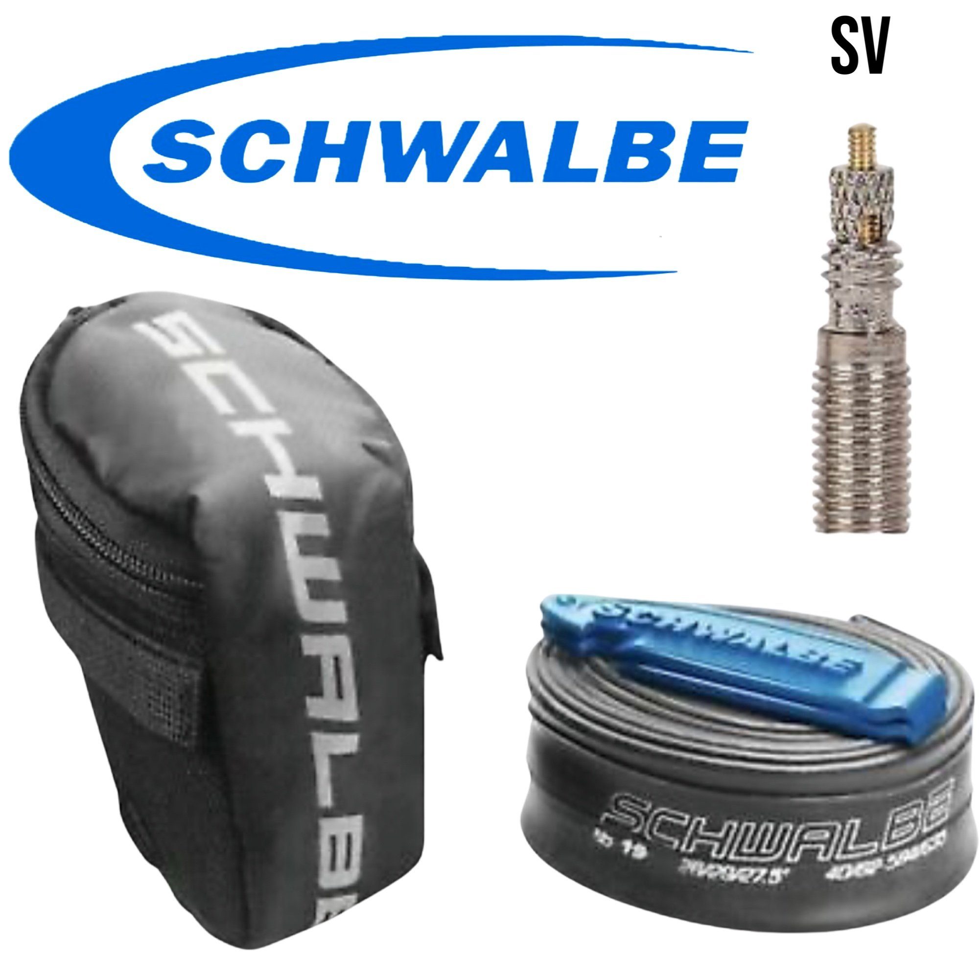 Schwalbe Fahrrad-Gepäckträger Schwalbe Satteltasche SV17 28'' Komplettset Ersatzschlauch Reifenheber