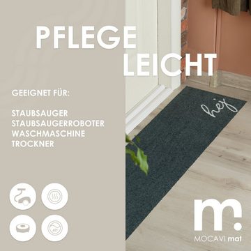 Fußmatte Hej anthrazit, Schuhparkplatz, lang, schmal im Scandi-Style, MOCAVI, Läufer, Höhe: 300 mm