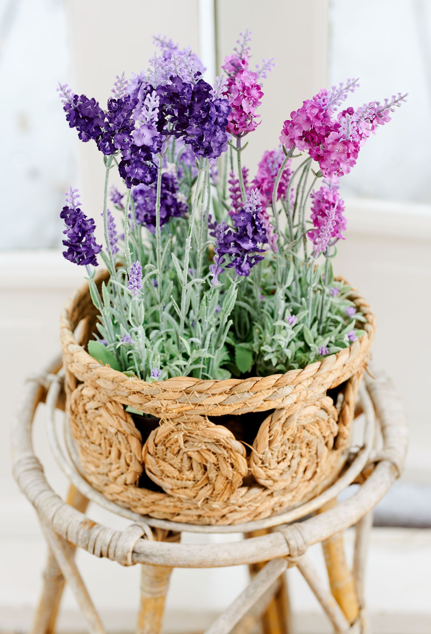 Kunstblume, Decoris season decorations, Künstlicher Lavendel 25cm im Topf Lila 1 Stück sortiert