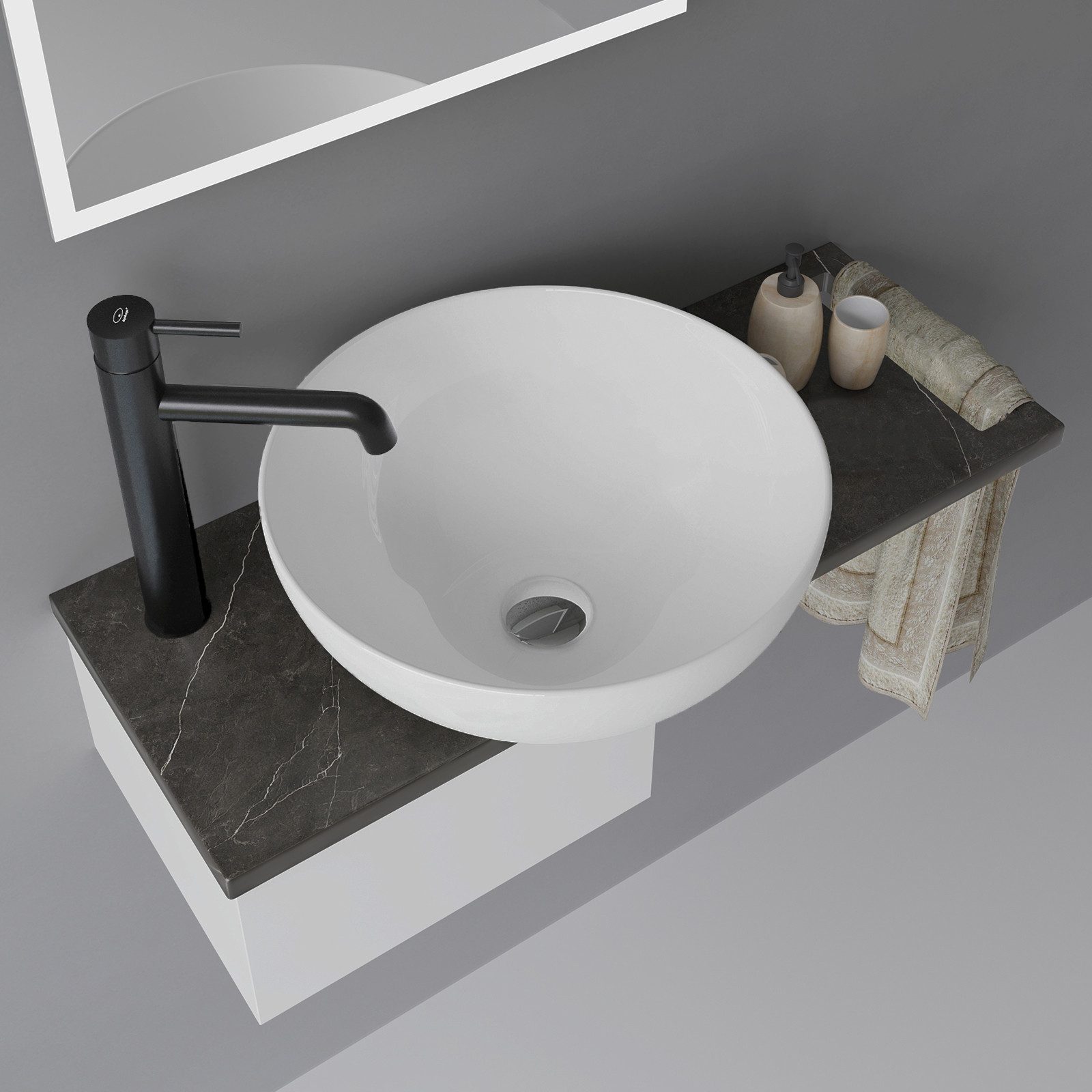 Alpenberger Waschbecken Gäste WC Set + günstig online kaufen