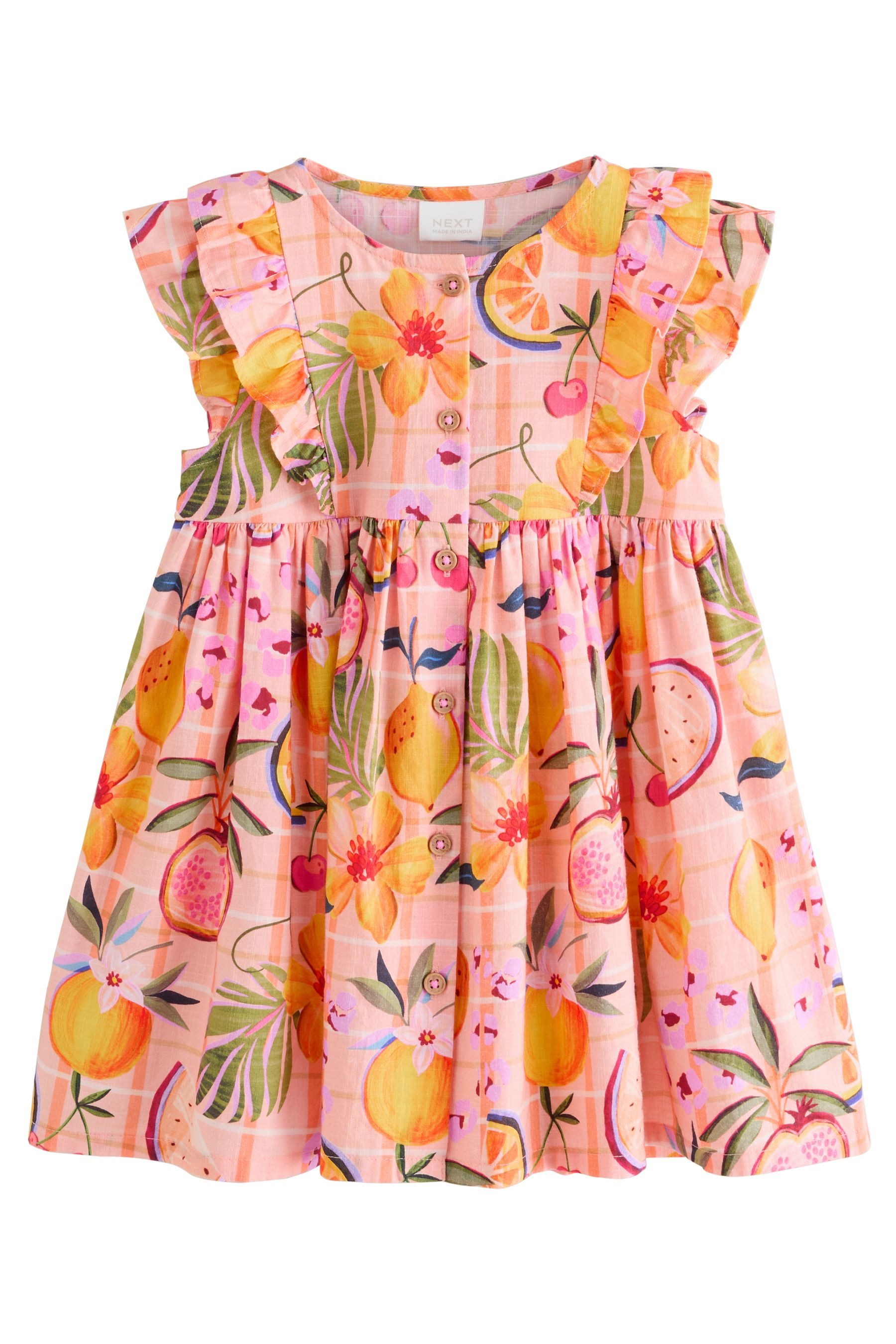 Next Blusenkleid Kleid mit doppelten Rüschenärmeln (1-tlg)