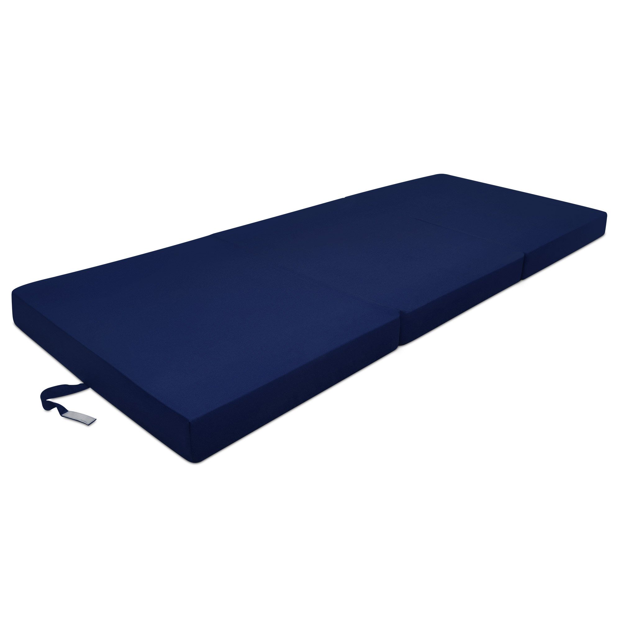 Klappmatratze Klappmatratze Gästebett Faltmatratze Campix, 60x190cm, Dunkelblau, Beautissu, 7 cm hoch, Klappmatratze Gästebett klappbar 60x190 cm Faltmatratze Gästematratze