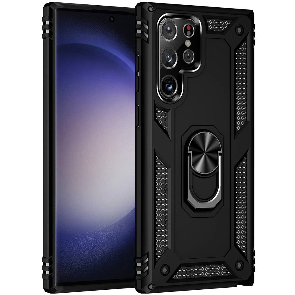 FITSU Handyhülle Handyhülle für Samsung Galaxy S23 Ultra Hülle Outdoor Case 6,8 Zoll, Robuste Handyhülle stabile Schutzhülle Cover Case mit Kamera Slider
