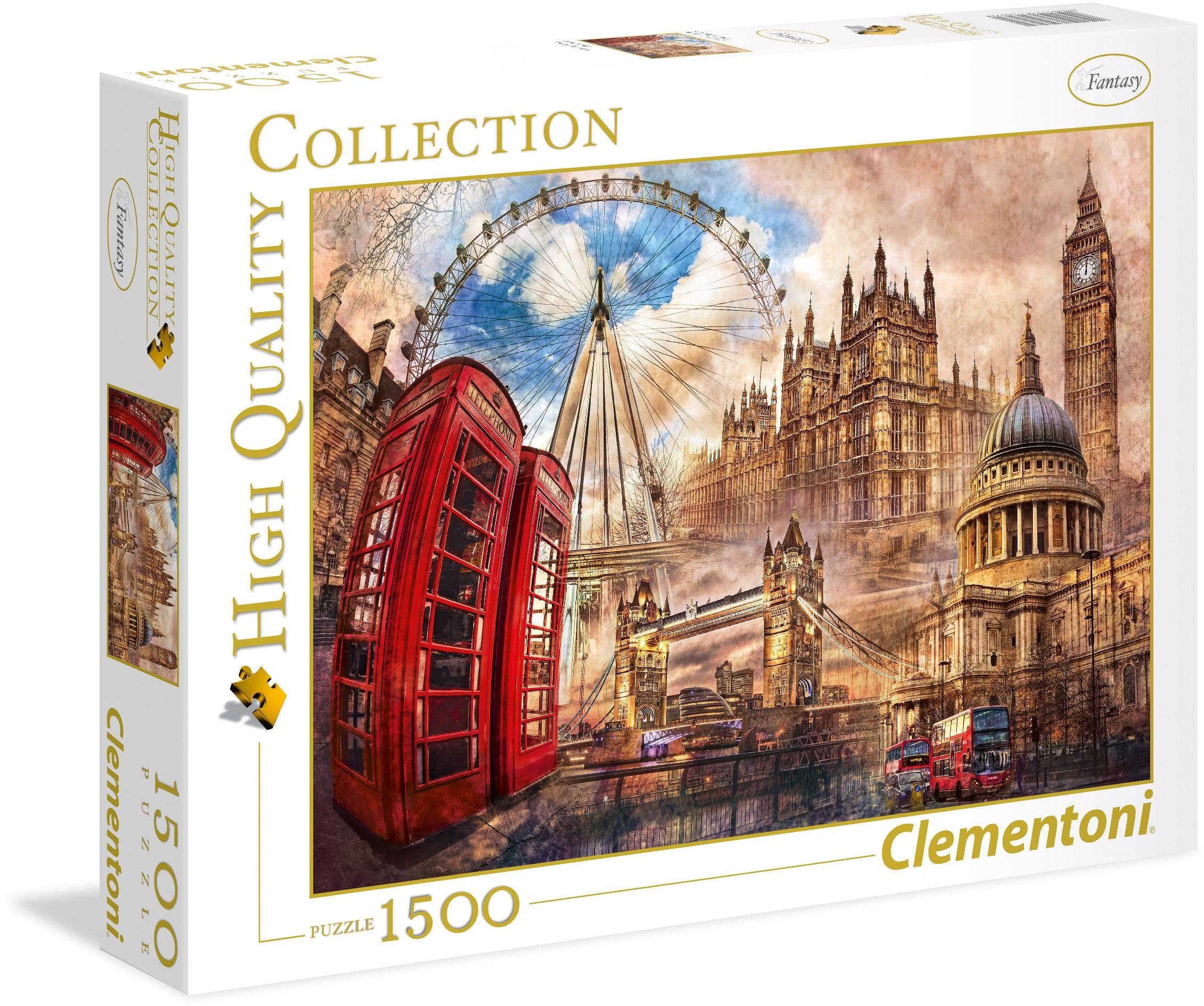 Clementoni® Puzzle High Quality Collection, Altes London, 1500 Puzzleteile, Made in Europe